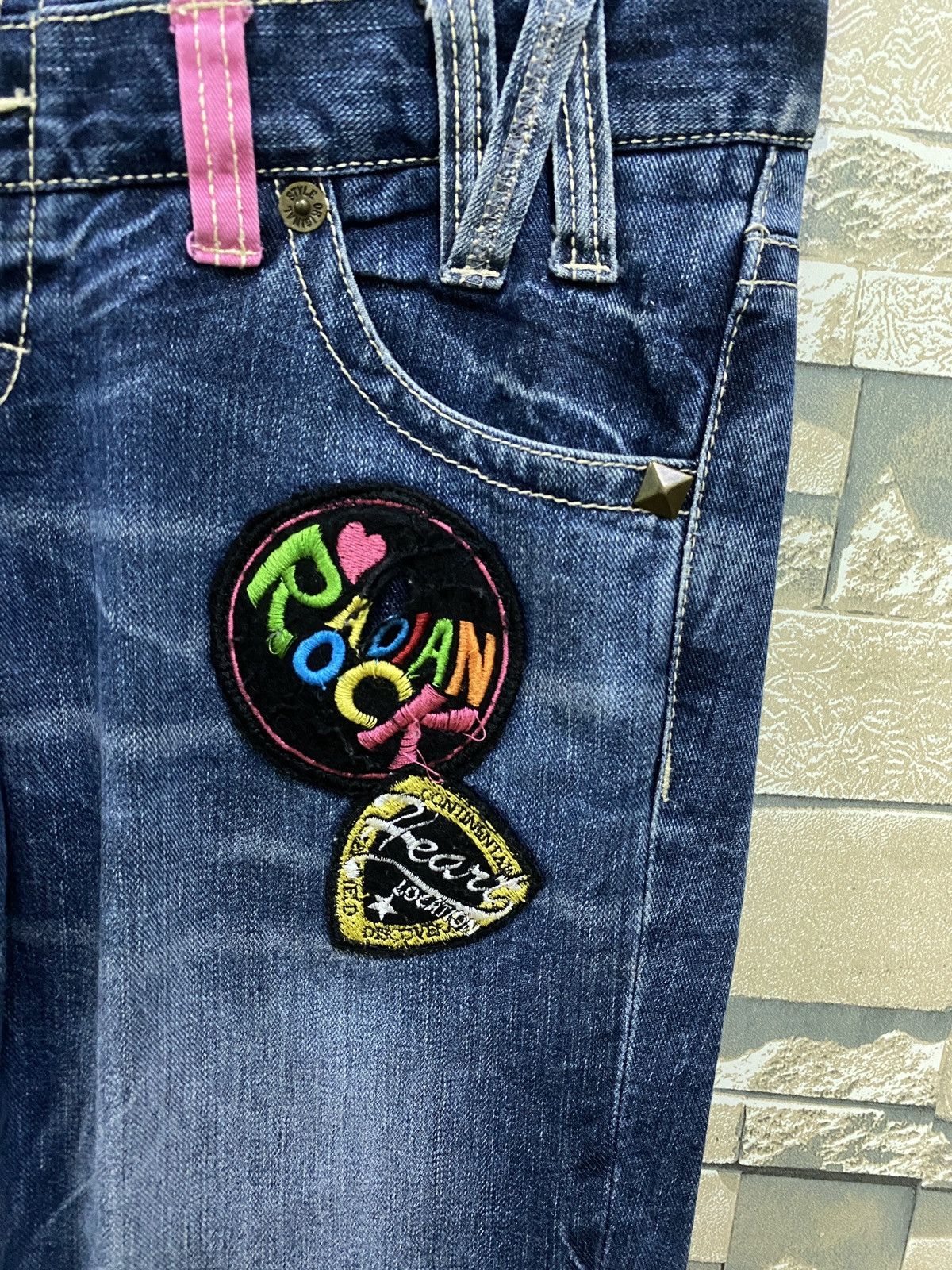 Designer × Japanese Brand × Vintage Vintage REALISM Double Waist Low Rise Patches Acid Wash Size US 30 / EU 46 - 7 Thumbnail