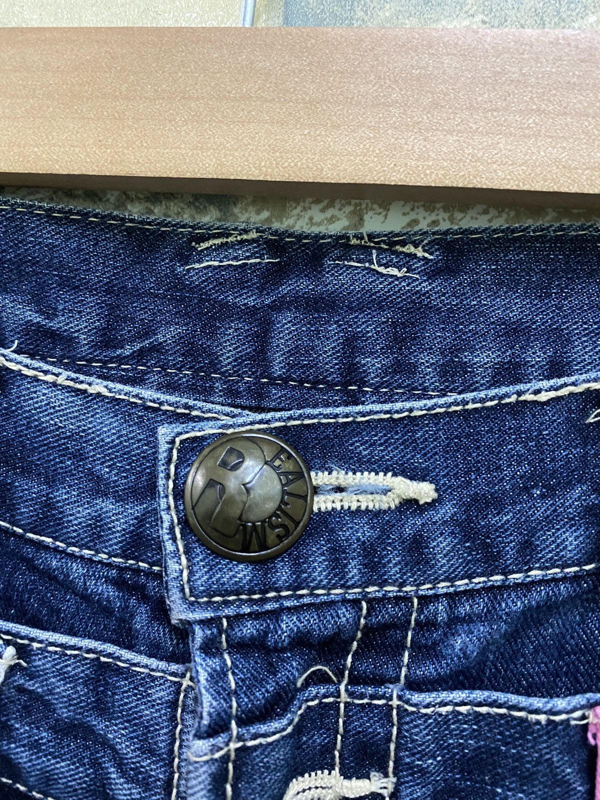 Designer × Japanese Brand × Vintage Vintage REALISM Double Waist Low Rise Patches Acid Wash Size US 30 / EU 46 - 8 Thumbnail