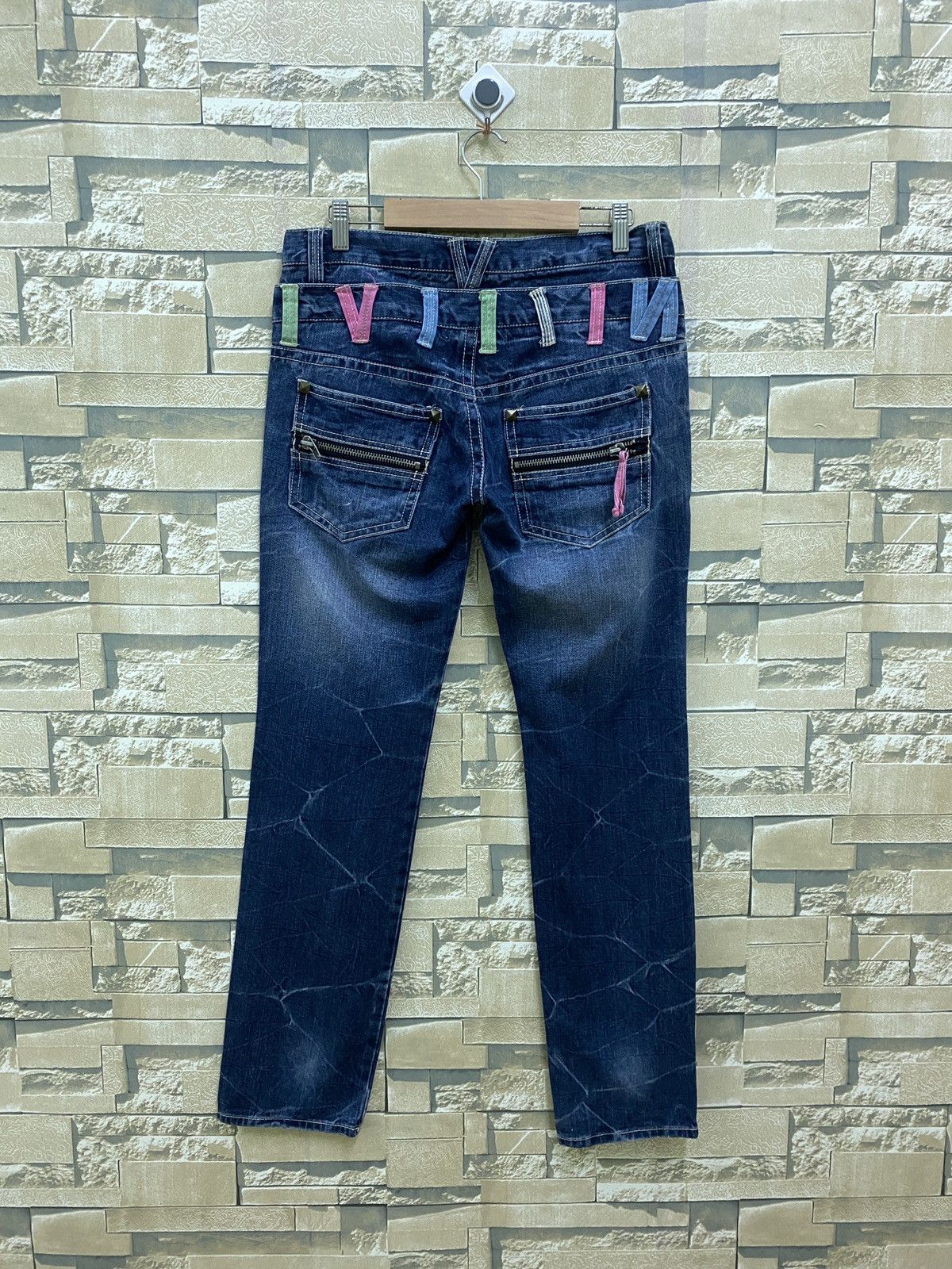 Designer × Japanese Brand × Vintage Vintage REALISM Double Waist Low Rise Patches Acid Wash Size US 30 / EU 46 - 2 Thumbnail