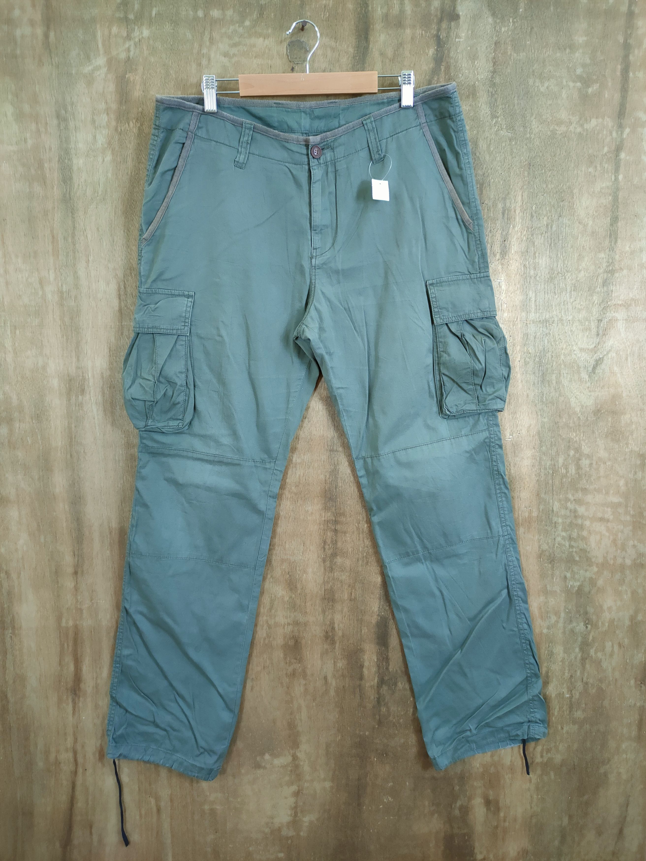 Japanese Brand DLL Takeo Kikochi Green Cargo Multipocket pants #1132 Size US 34 / EU 50 - 1 Thumbnail