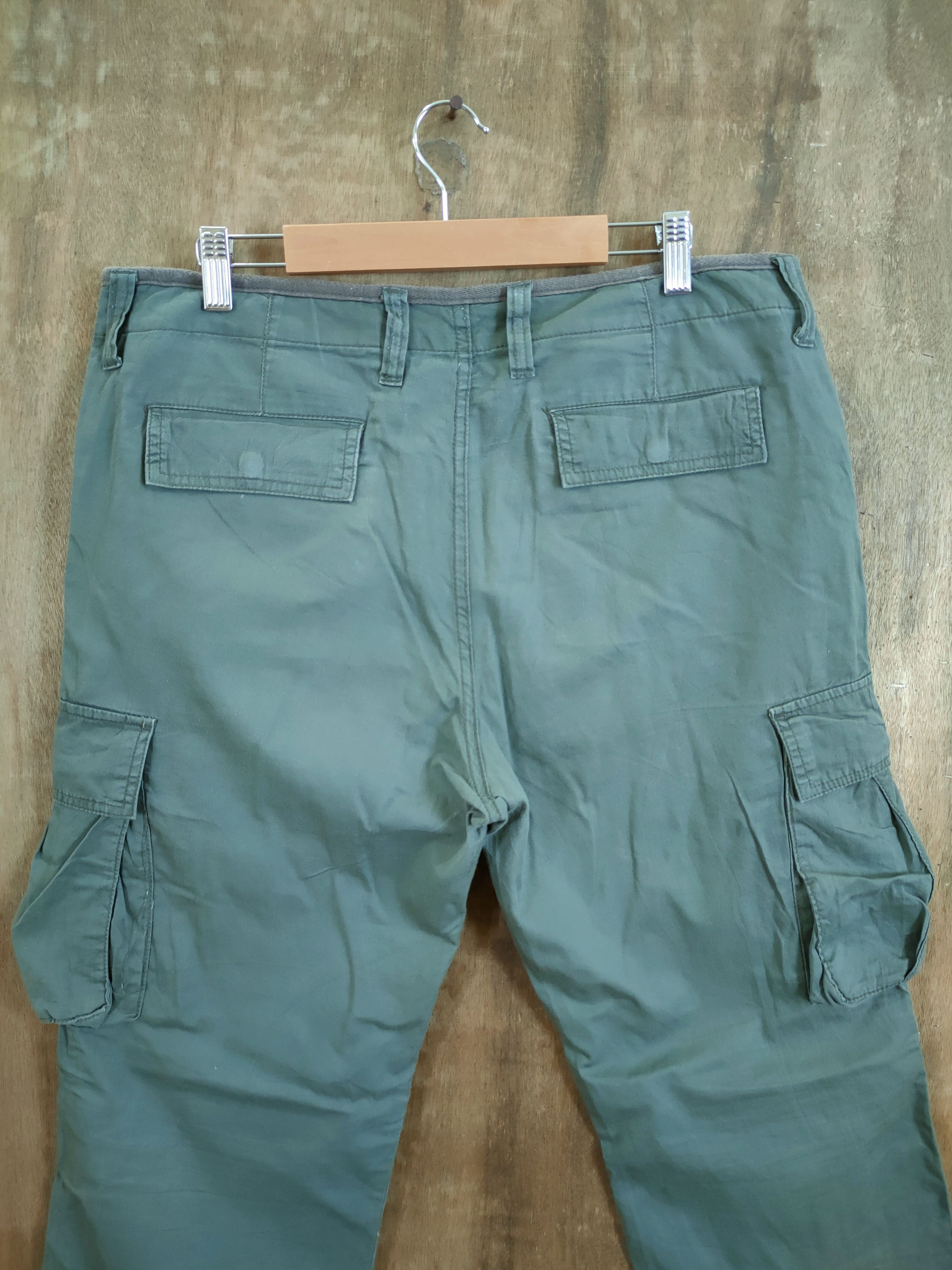 Japanese Brand DLL Takeo Kikochi Green Cargo Multipocket pants #1132 Size US 34 / EU 50 - 8 Thumbnail