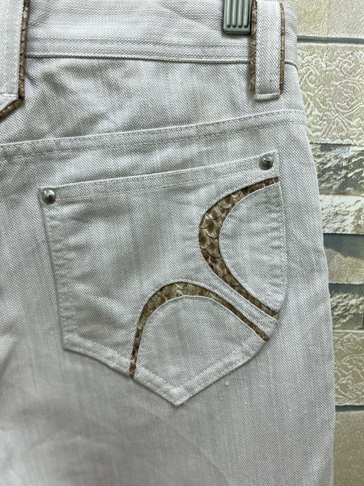 Designer × Japanese Brand × Vintage TAKIAQ Japan Flared Bootcut Striped Snake Skin Pants Size US 28 / EU 44 - 15 Thumbnail