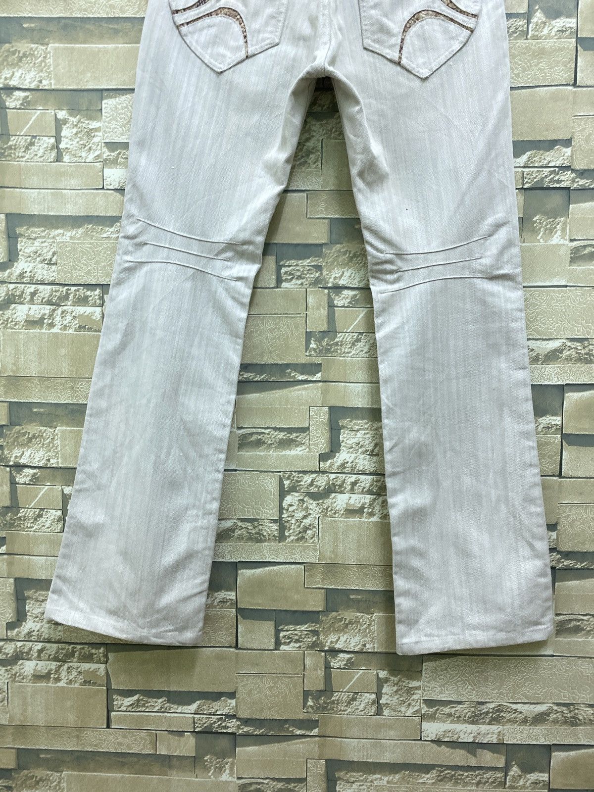 Designer × Japanese Brand × Vintage TAKIAQ Japan Flared Bootcut Striped Snake Skin Pants Size US 28 / EU 44 - 12 Thumbnail