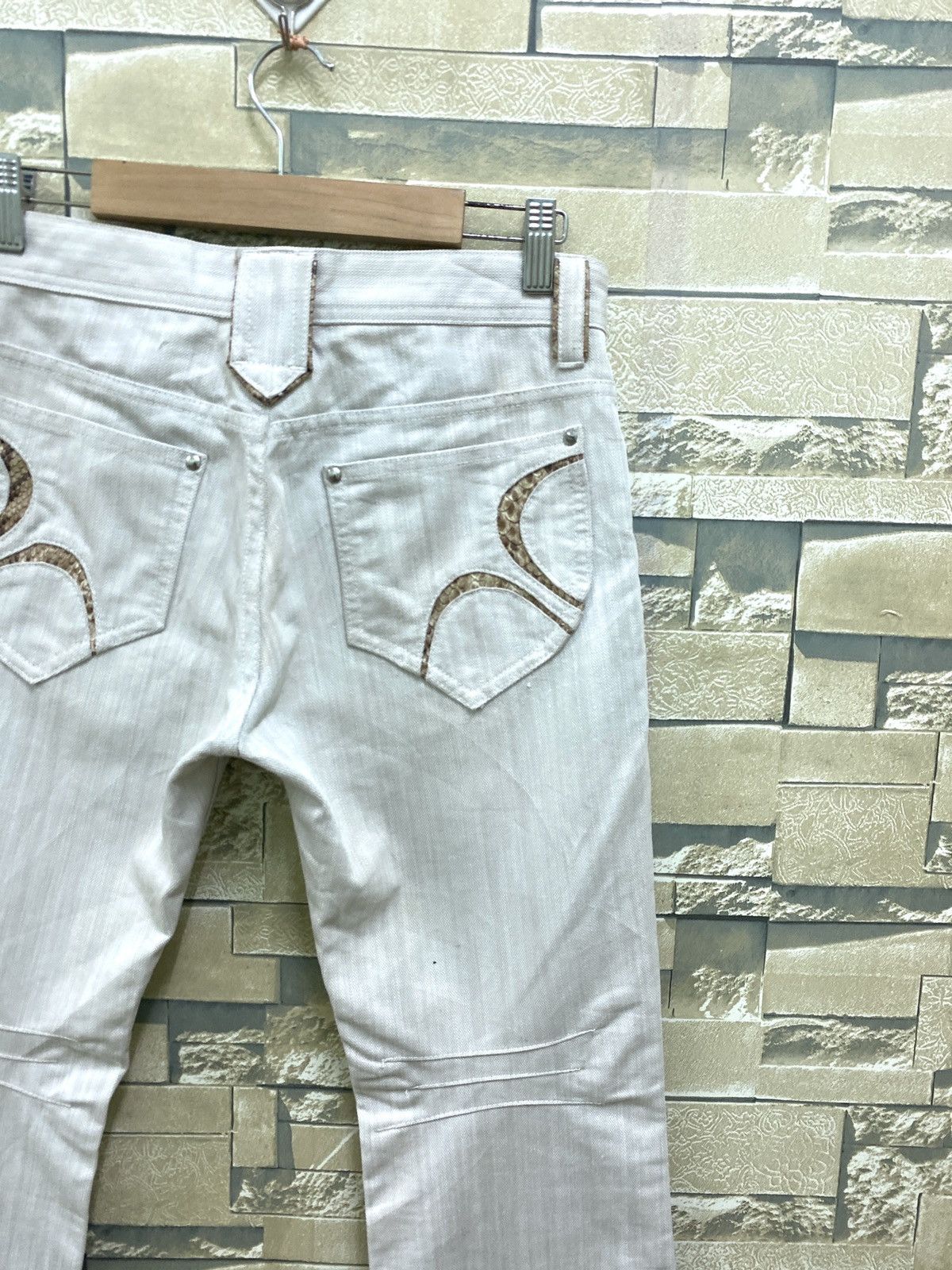 Designer × Japanese Brand × Vintage TAKIAQ Japan Flared Bootcut Striped Snake Skin Pants Size US 28 / EU 44 - 9 Thumbnail