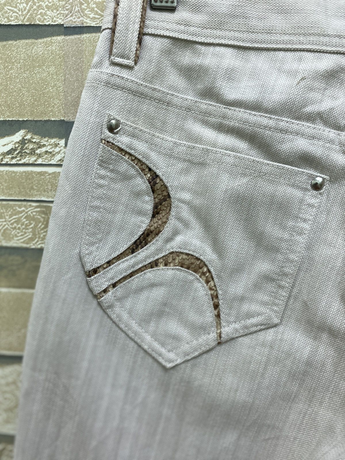 Designer × Japanese Brand × Vintage TAKIAQ Japan Flared Bootcut Striped Snake Skin Pants Size US 28 / EU 44 - 13 Thumbnail