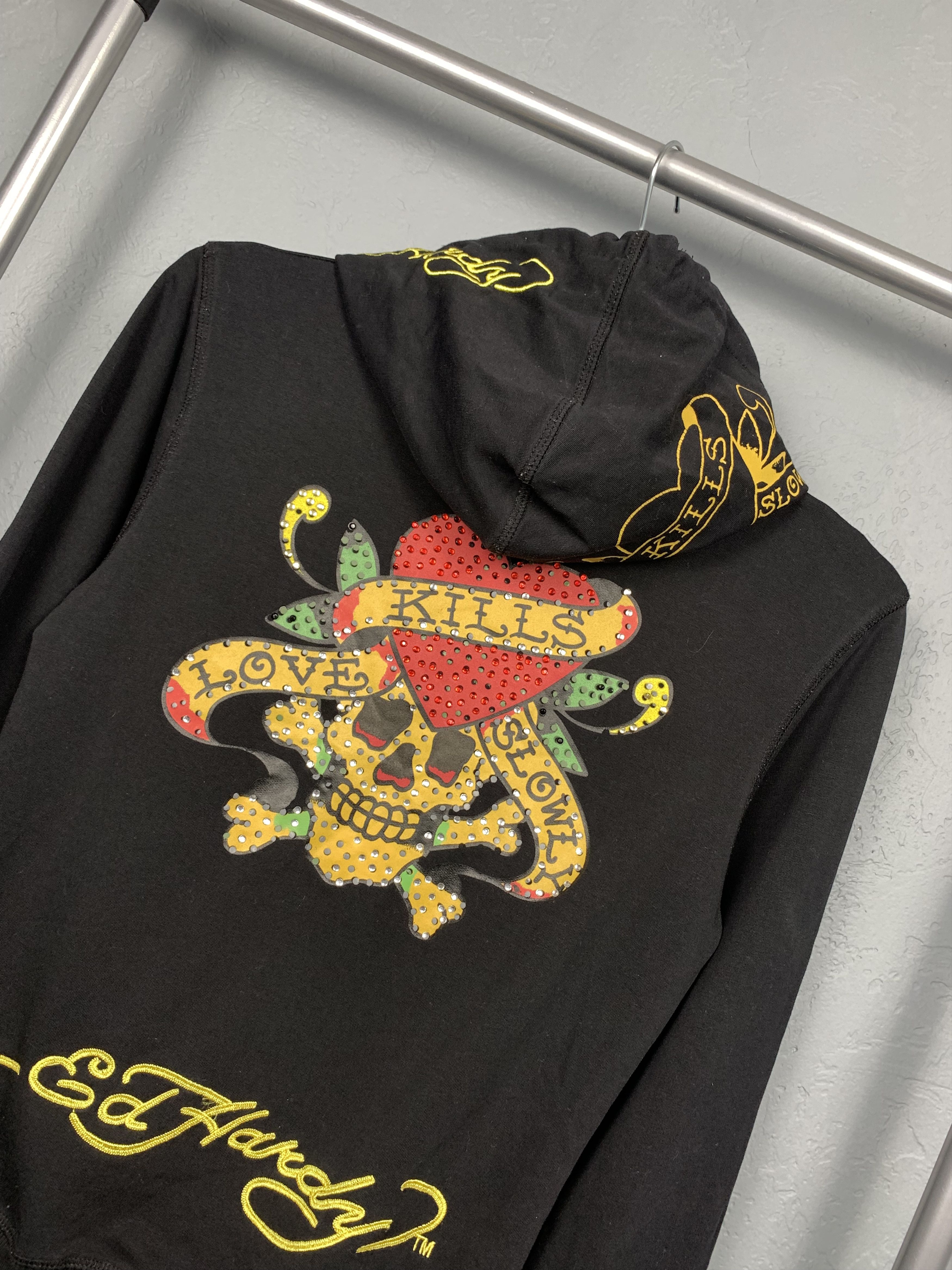 Christian Audigier × Ed Hardy × Vintage Ed Hardy Christian Audigier Womens Hoodie Size S / US 4 / IT 40 - 2 Thumbnail