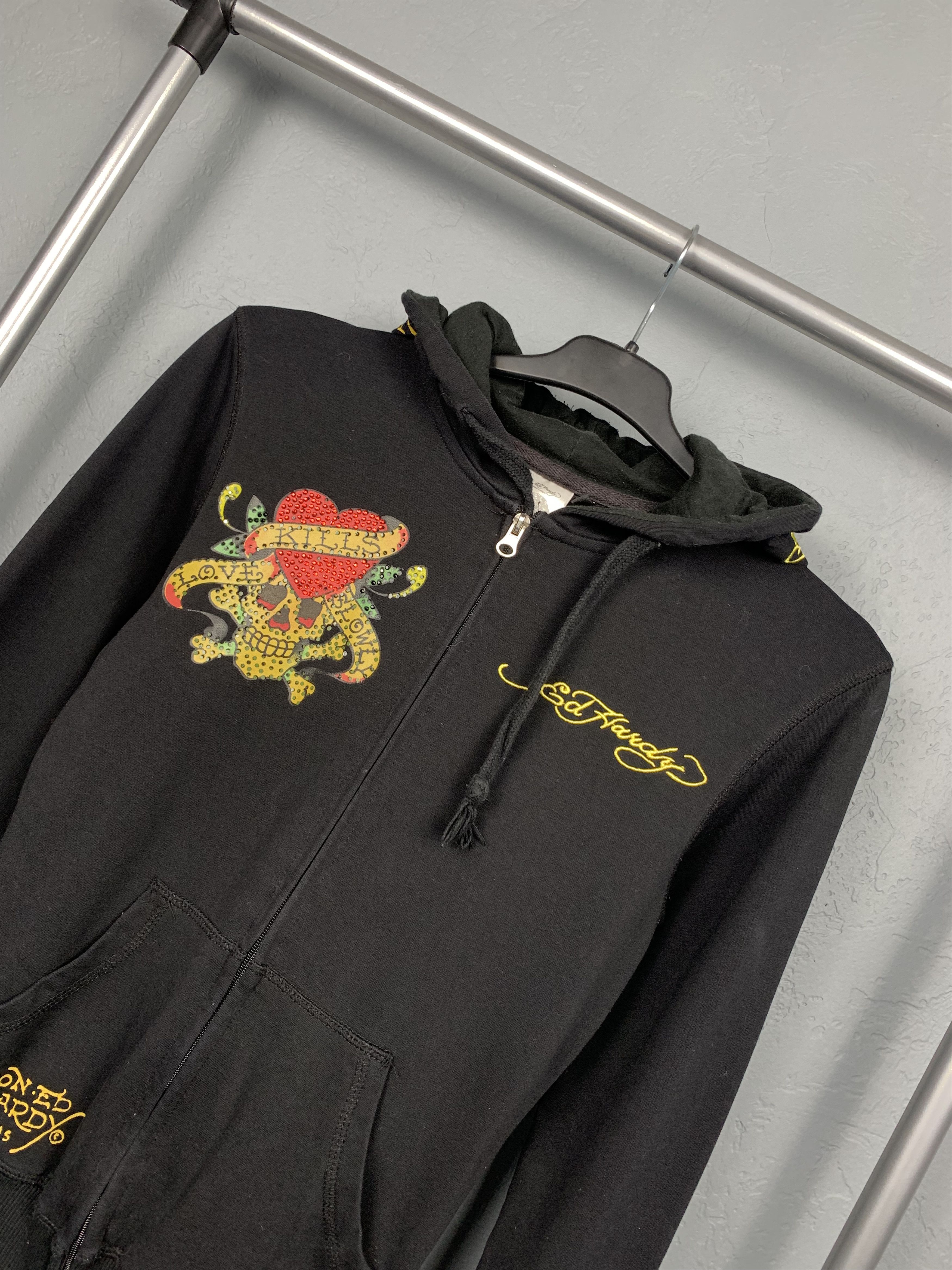 Christian Audigier × Ed Hardy × Vintage Ed Hardy Christian Audigier Womens Hoodie Size S / US 4 / IT 40 - 5 Thumbnail