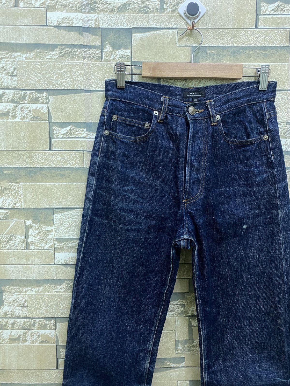 A.P.C. × Vintage Vintage APC Reu De Fleurus Paris Selvedge Jeans Size US 26 / EU 42 - 4 Thumbnail