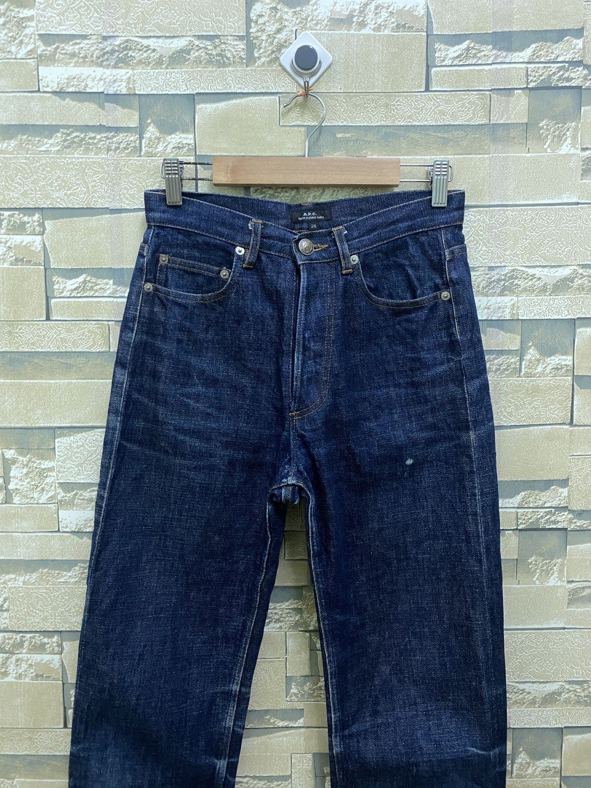 A.P.C. × Vintage Vintage APC Reu De Fleurus Paris Selvedge Jeans Size US 26 / EU 42 - 3 Thumbnail