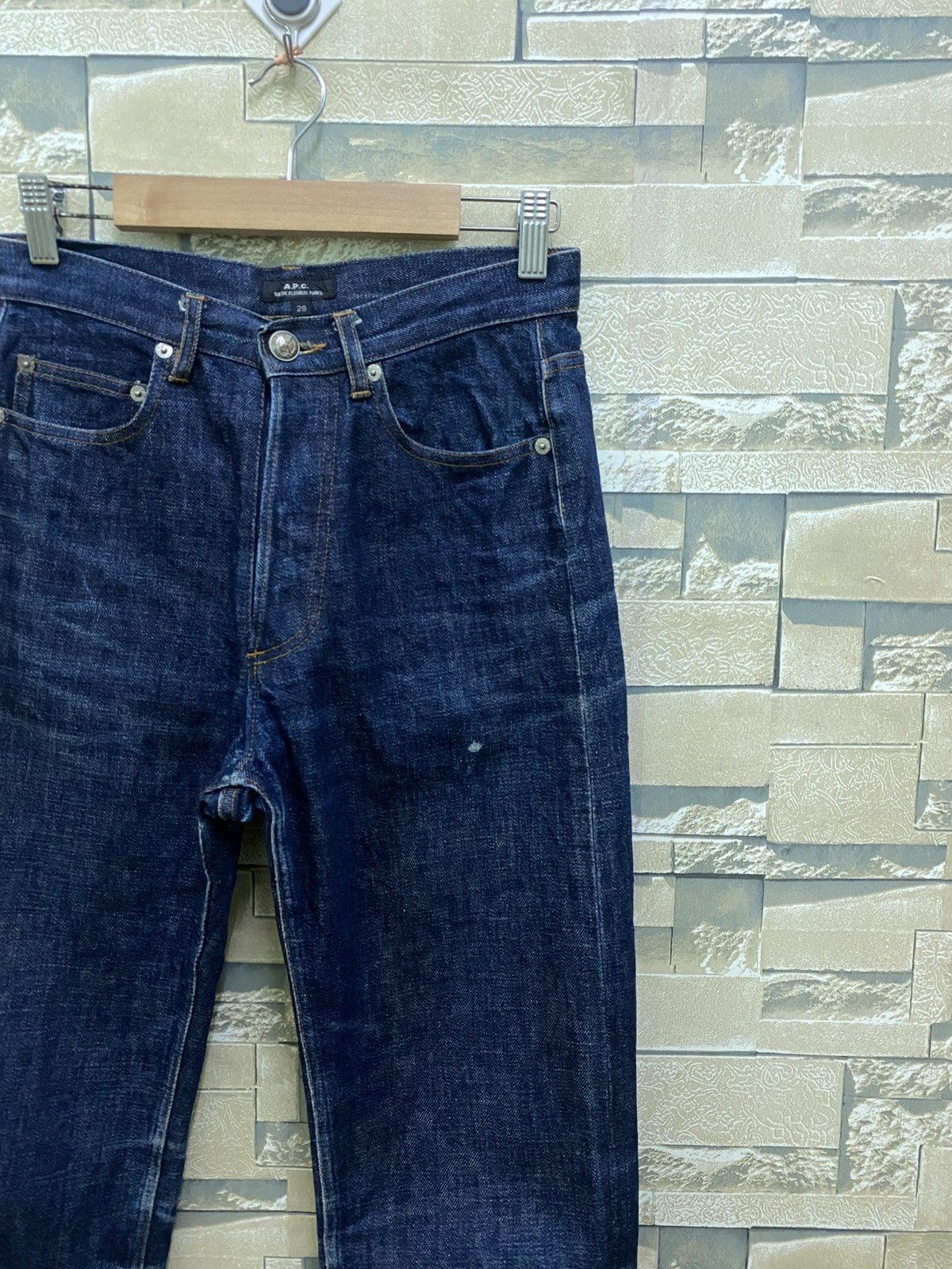 A.P.C. × Vintage Vintage APC Reu De Fleurus Paris Selvedge Jeans Size US 26 / EU 42 - 5 Thumbnail