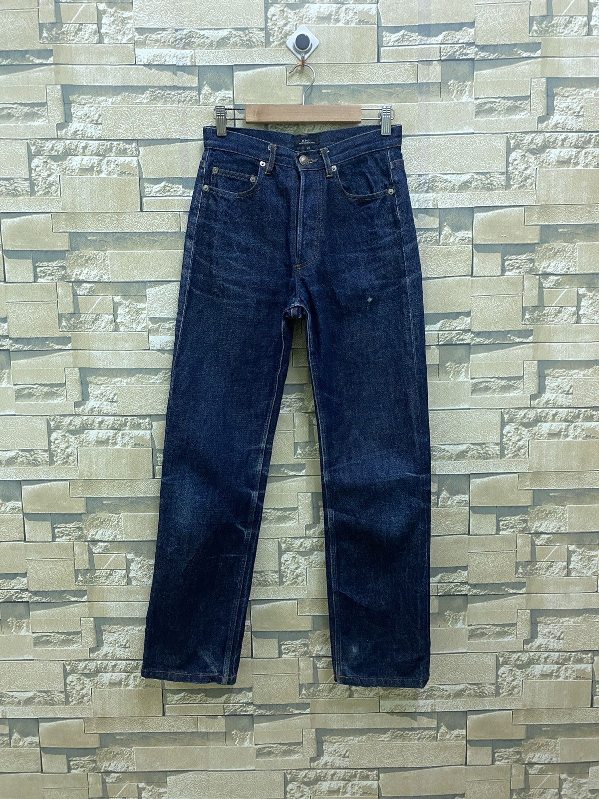 image of A P C x Vintage Reu De Fleurus Paris Selvedge Jeans in Blue, Men's (Size 26)
