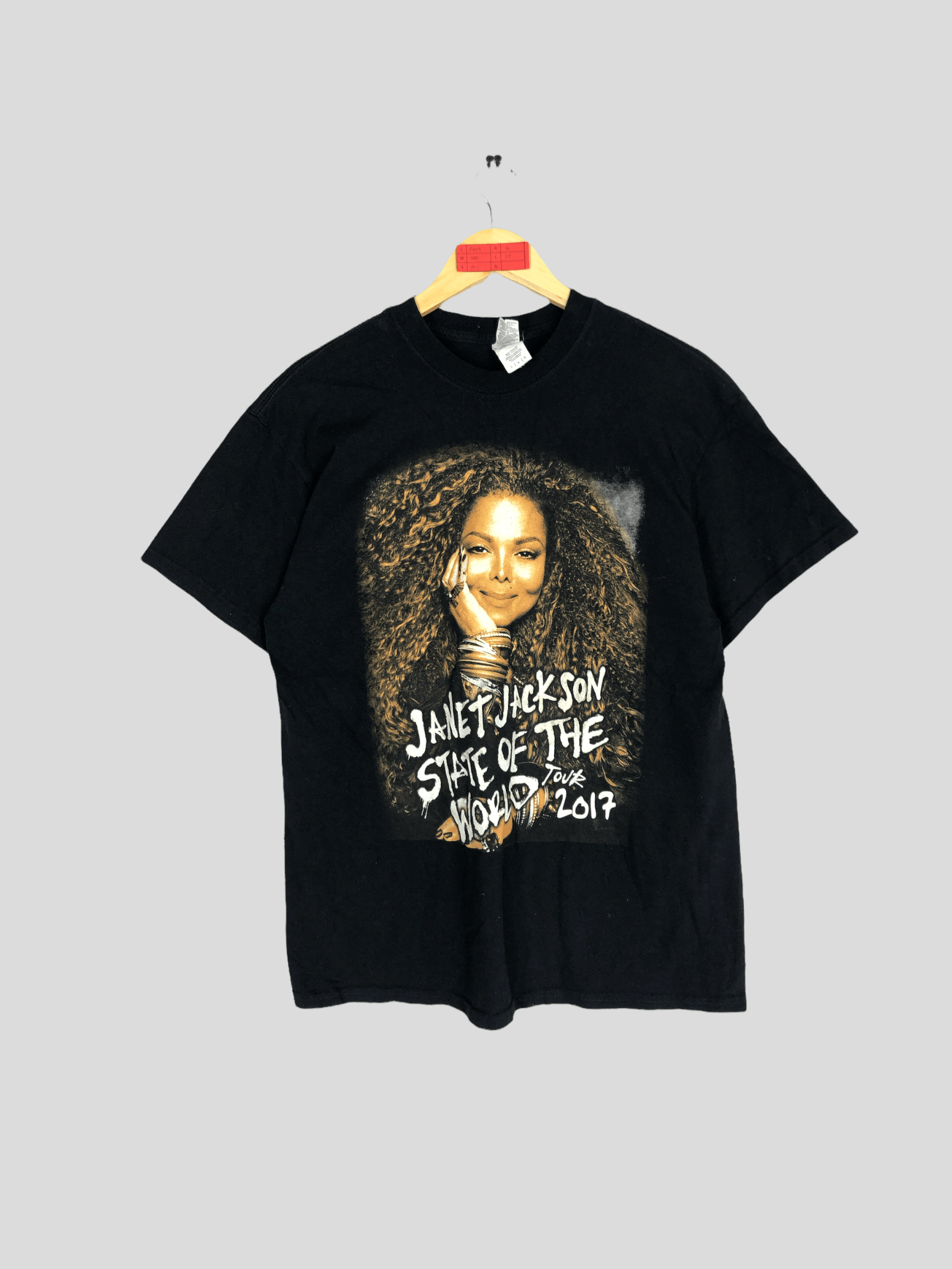 Janet Jackson Tour T Shirt Big Image Printed Tee Size M