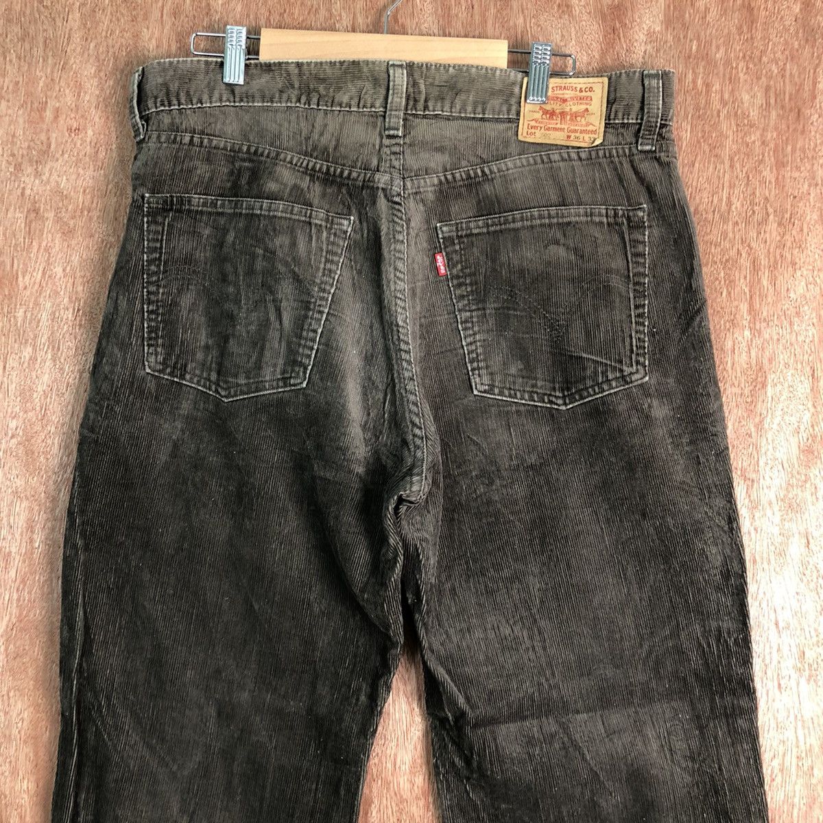 Levi's DLL Levi’s Corduroy Dark Brown Denim Pants #c116 Size US 35 - 7 Thumbnail