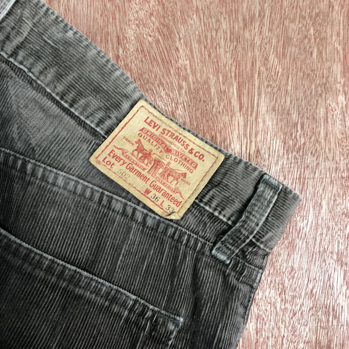 Levi's DLL Levi’s Corduroy Dark Brown Denim Pants #c116 Size US 35 - 10 Thumbnail