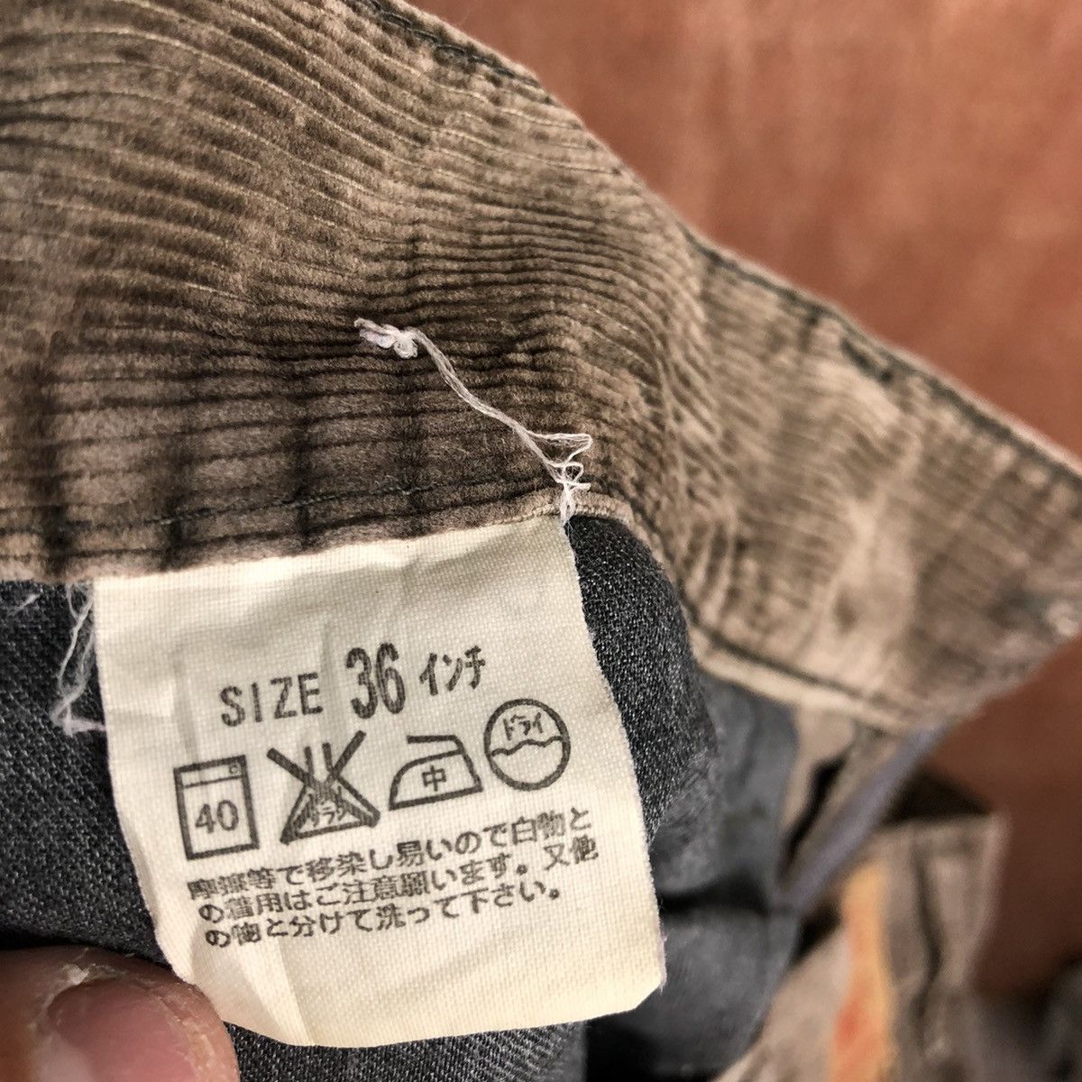 Levi's DLL Levi’s Corduroy Dark Brown Denim Pants #c116 Size US 35 - 11 Thumbnail