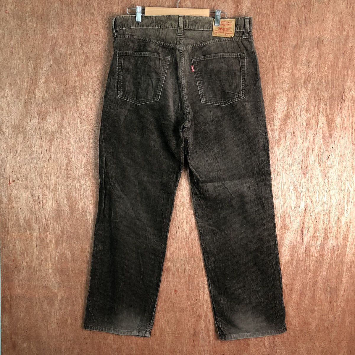Levi's DLL Levi’s Corduroy Dark Brown Denim Pants #c116 Size US 35 - 6 Thumbnail