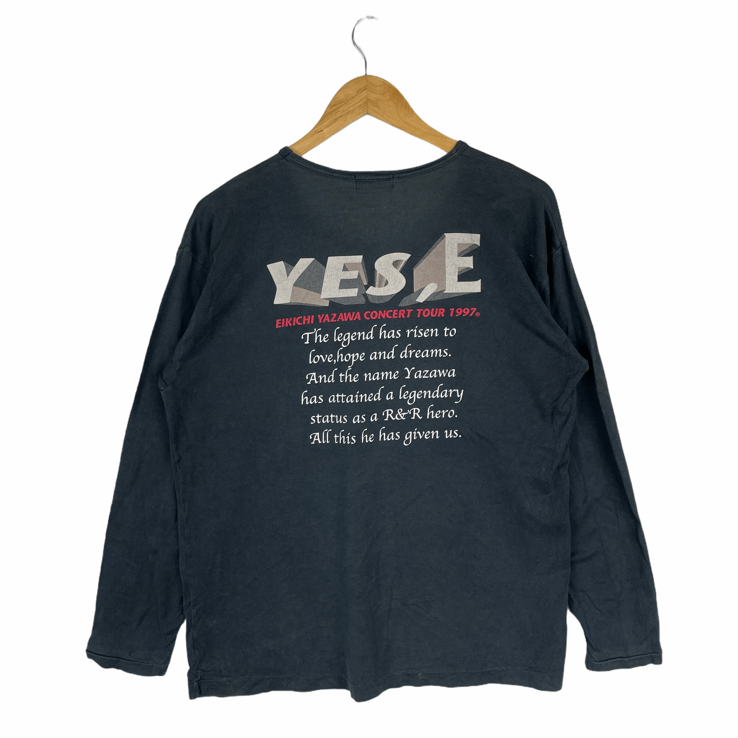 Band Tees Vintage 90s EIKICHI YAZAWA Concert Tour 1997 Japanese Band Size US L / EU 52-54 / 3 - 1 Thumbnail