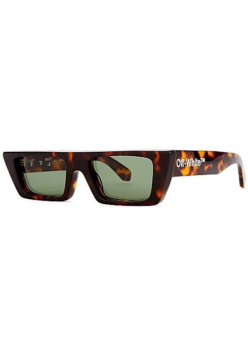 Off-White Off-White Marfa Rectangular-frame Sunglasses Tortoiseshell Size ONE SIZE - 1 Thumbnail
