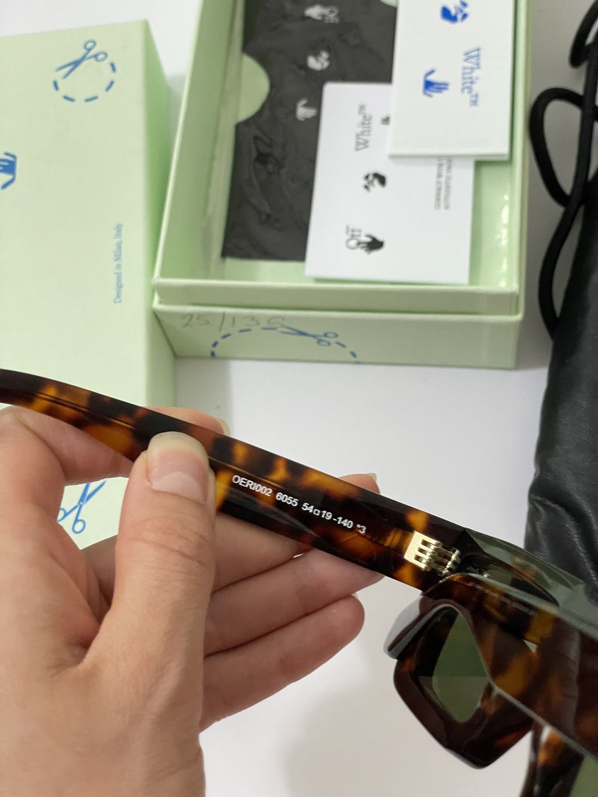 Off-White Off-White Marfa Rectangular-frame Sunglasses Tortoiseshell Size ONE SIZE - 5 Thumbnail