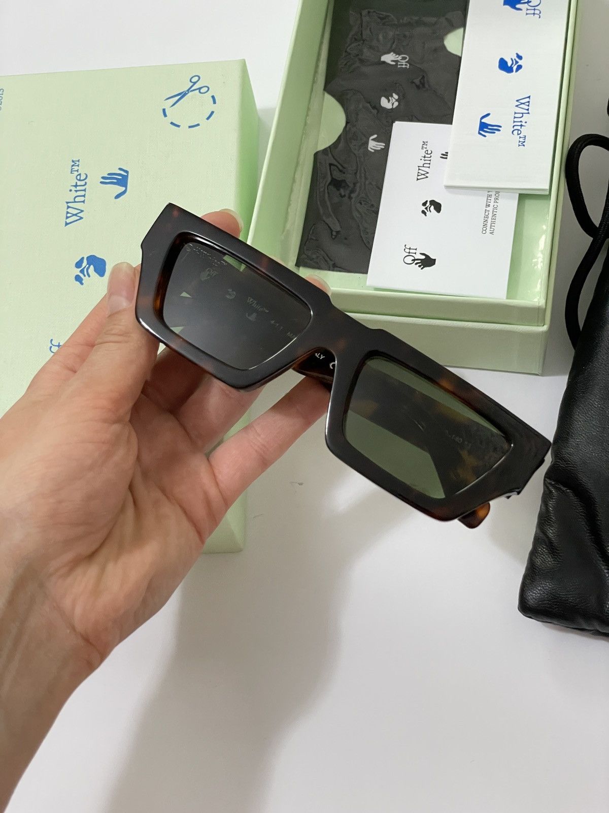 Off-White Off-White Marfa Rectangular-frame Sunglasses Tortoiseshell Size ONE SIZE - 3 Thumbnail