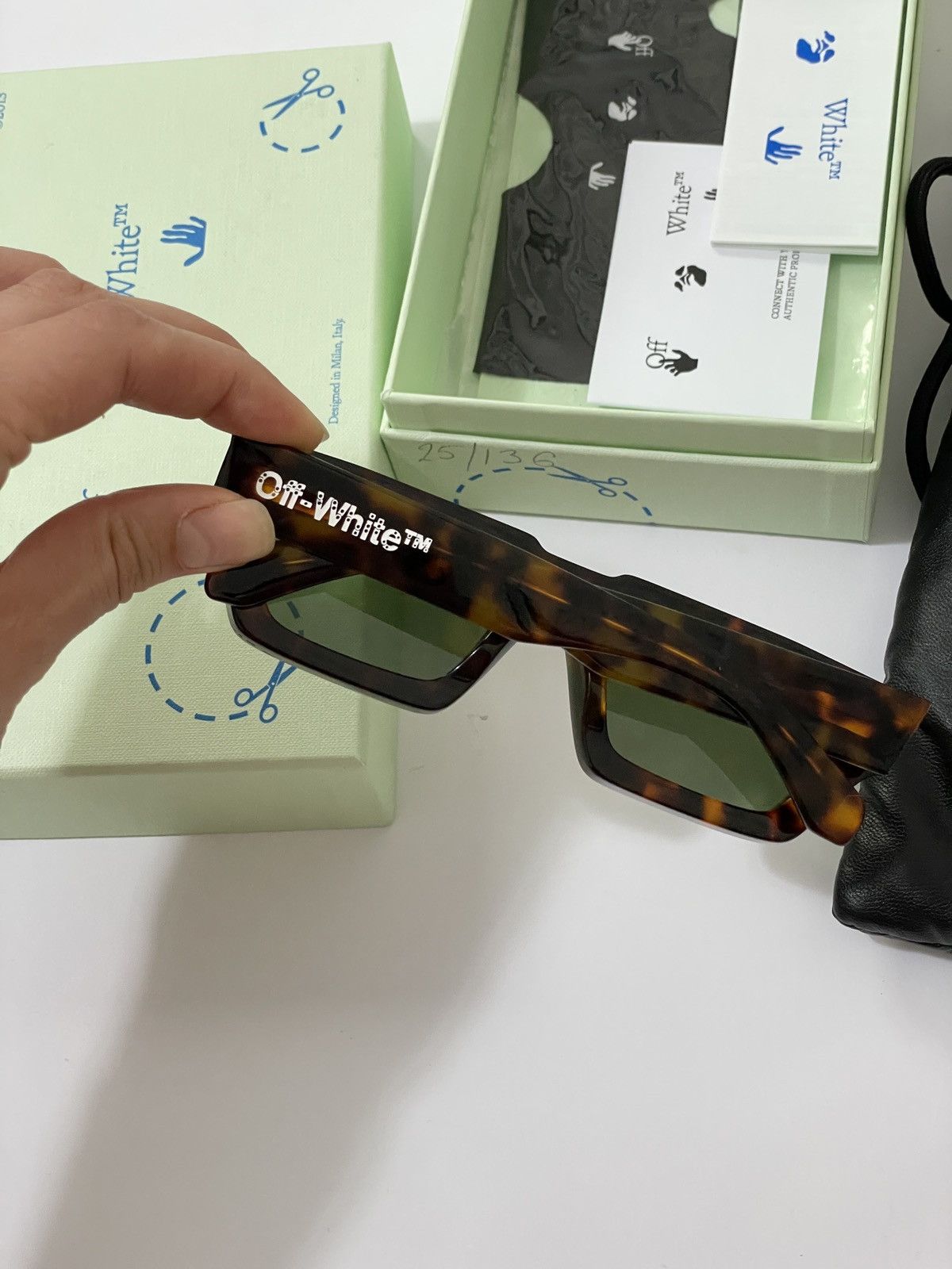 Off-White Off-White Marfa Rectangular-frame Sunglasses Tortoiseshell Size ONE SIZE - 4 Thumbnail