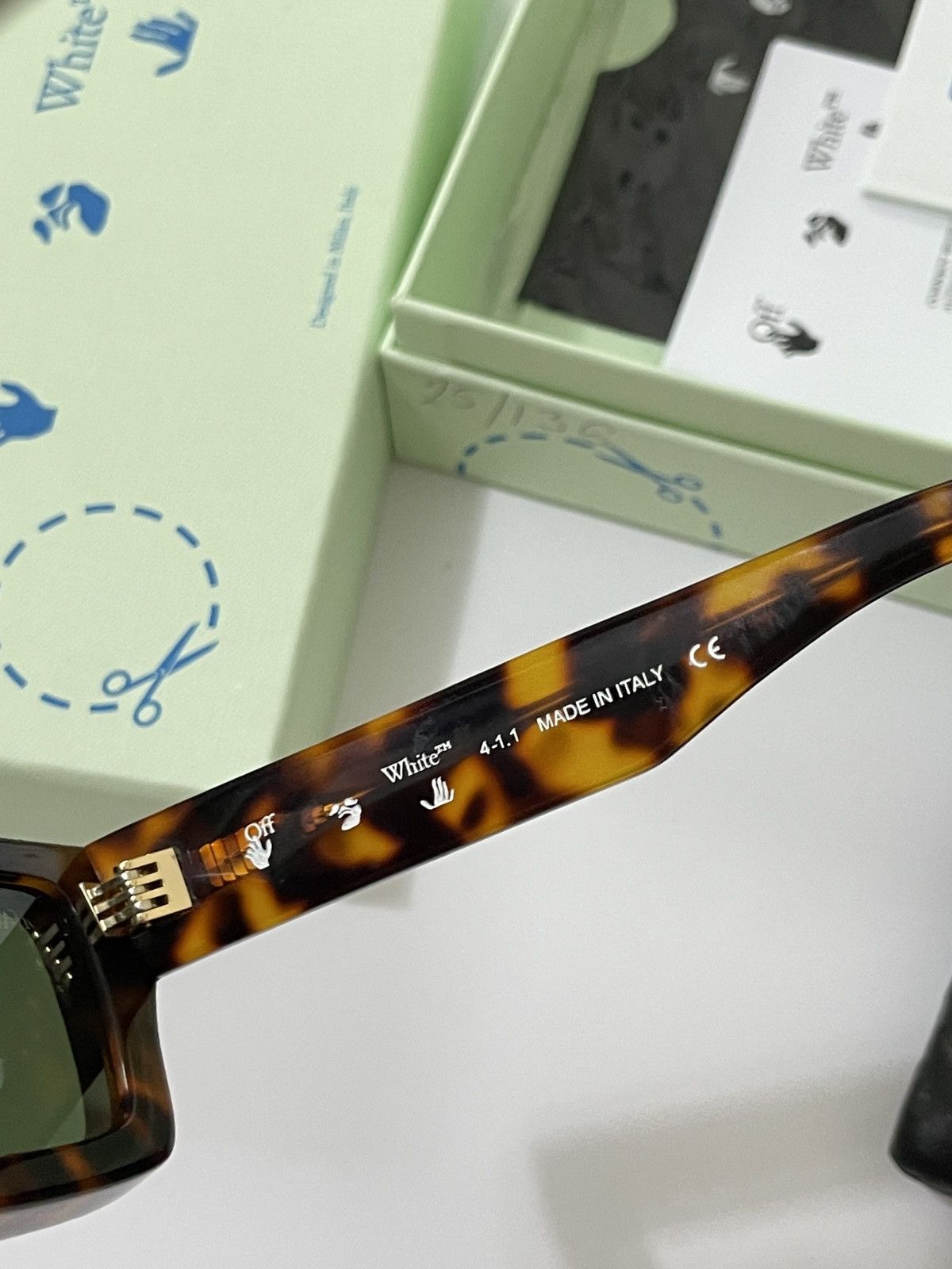 Off-White Off-White Marfa Rectangular-frame Sunglasses Tortoiseshell Size ONE SIZE - 6 Thumbnail
