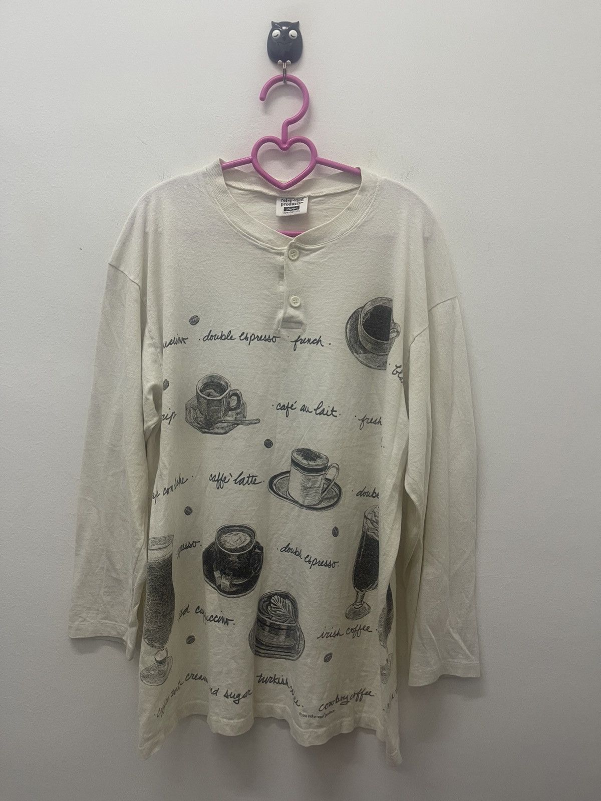 image of Made In USA x Vintage Rel E Vant Products 1995 Coffe Full All Over in White, Men's (Size Large)