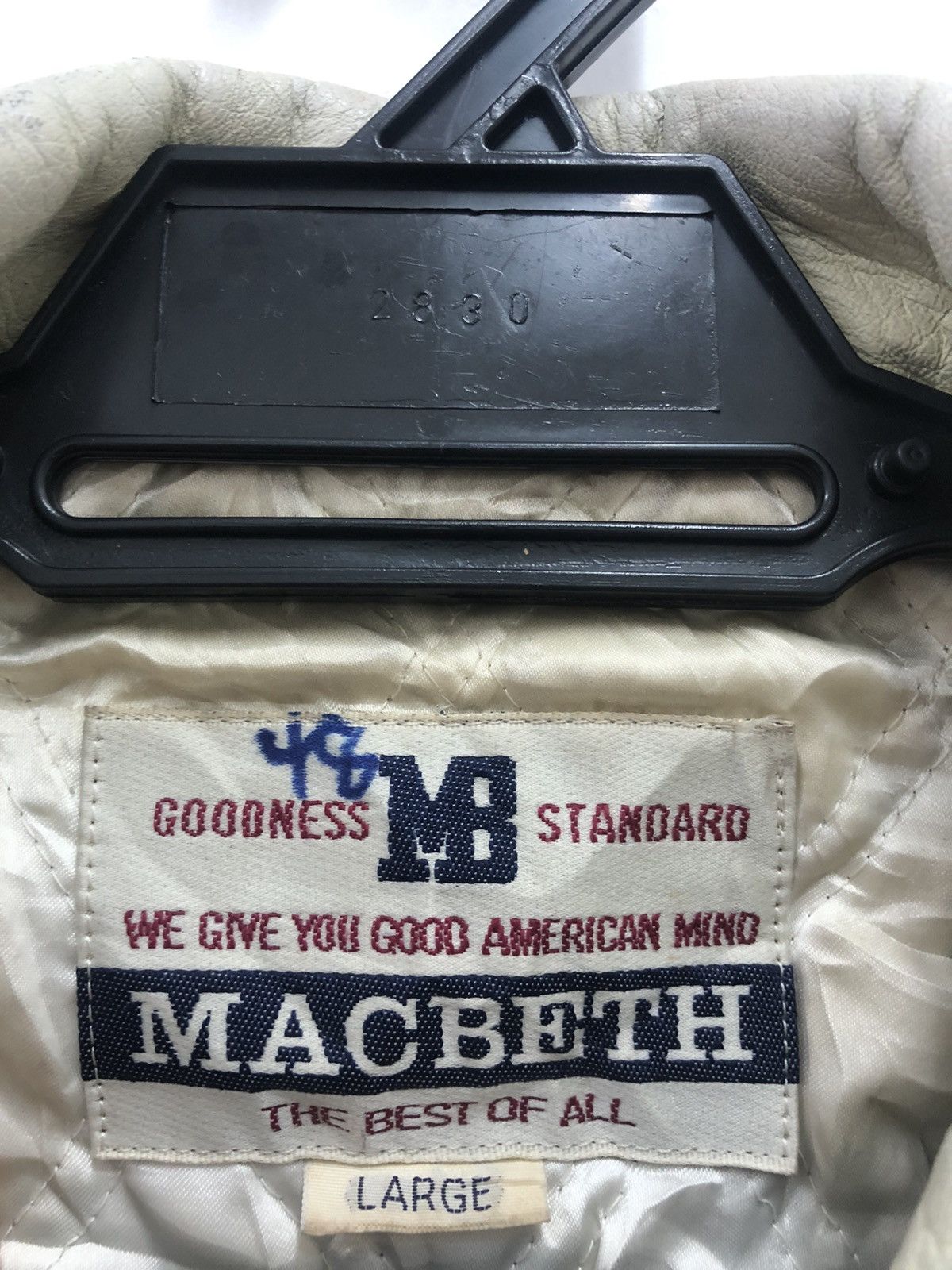 Macbeth Vintage MACBETH Spell Out Big Logo Varsity Leather Jacket Size US L / EU 52-54 / 3 - 5 Thumbnail
