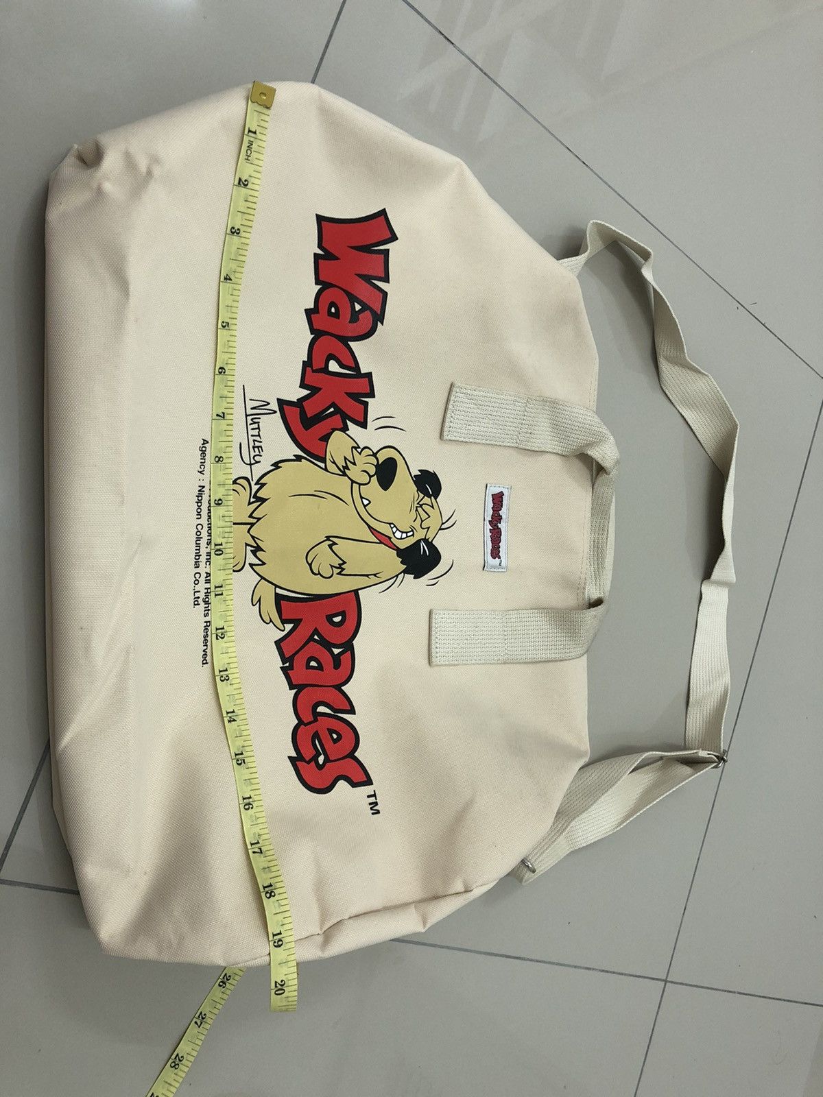 Cartoon Network Rare Vintage WACKY RACES Muttley Hanna Barbera Travel Bag Size ONE SIZE - 7 Thumbnail