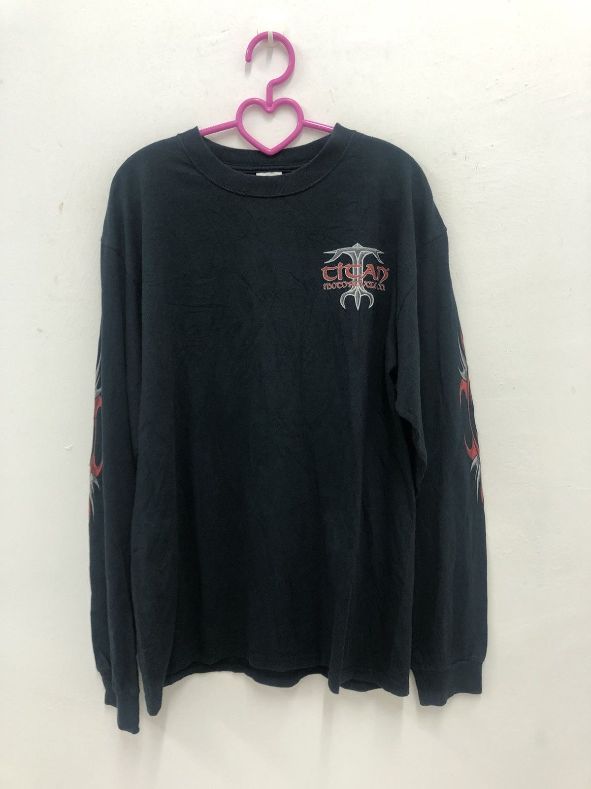 Harley Davidson Vintage TITAN MOTORCYCLE CO Spell Out Long Sleeve Shirt Size US M / EU 48-50 / 2 - 2 Thumbnail