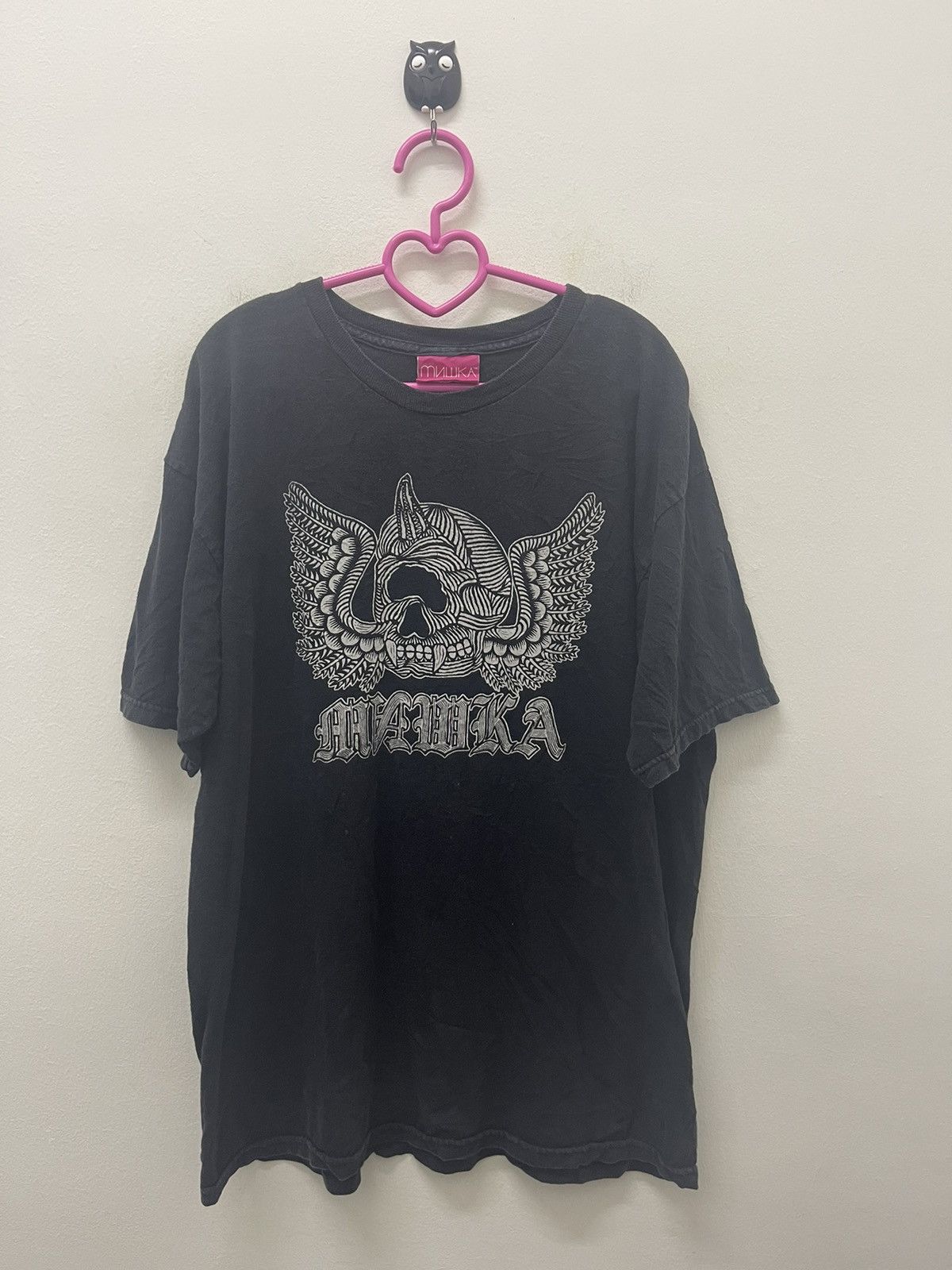 Rare Vintage MNWKA Mishka Nyc Skull Spell Out Big Logo