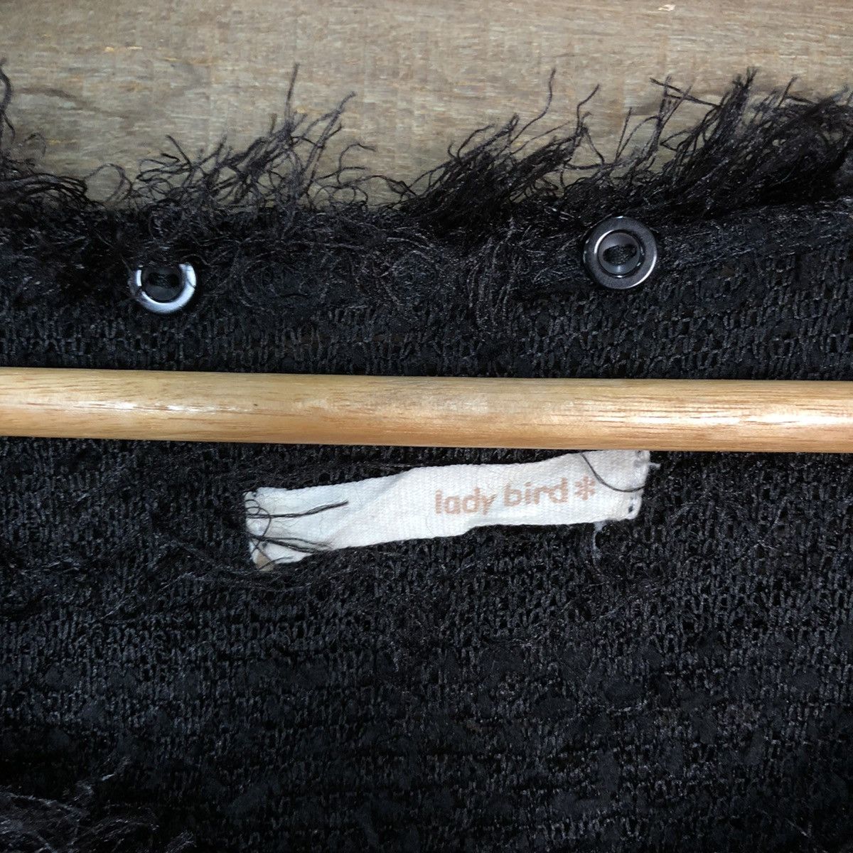 Homespun Knitwear × Japanese Brand Lady Bird Black Stripe Shag Shaggy Fur Mohair Knitwear #6995 Size M / US 6-8 / IT 42-44 - 7 Thumbnail
