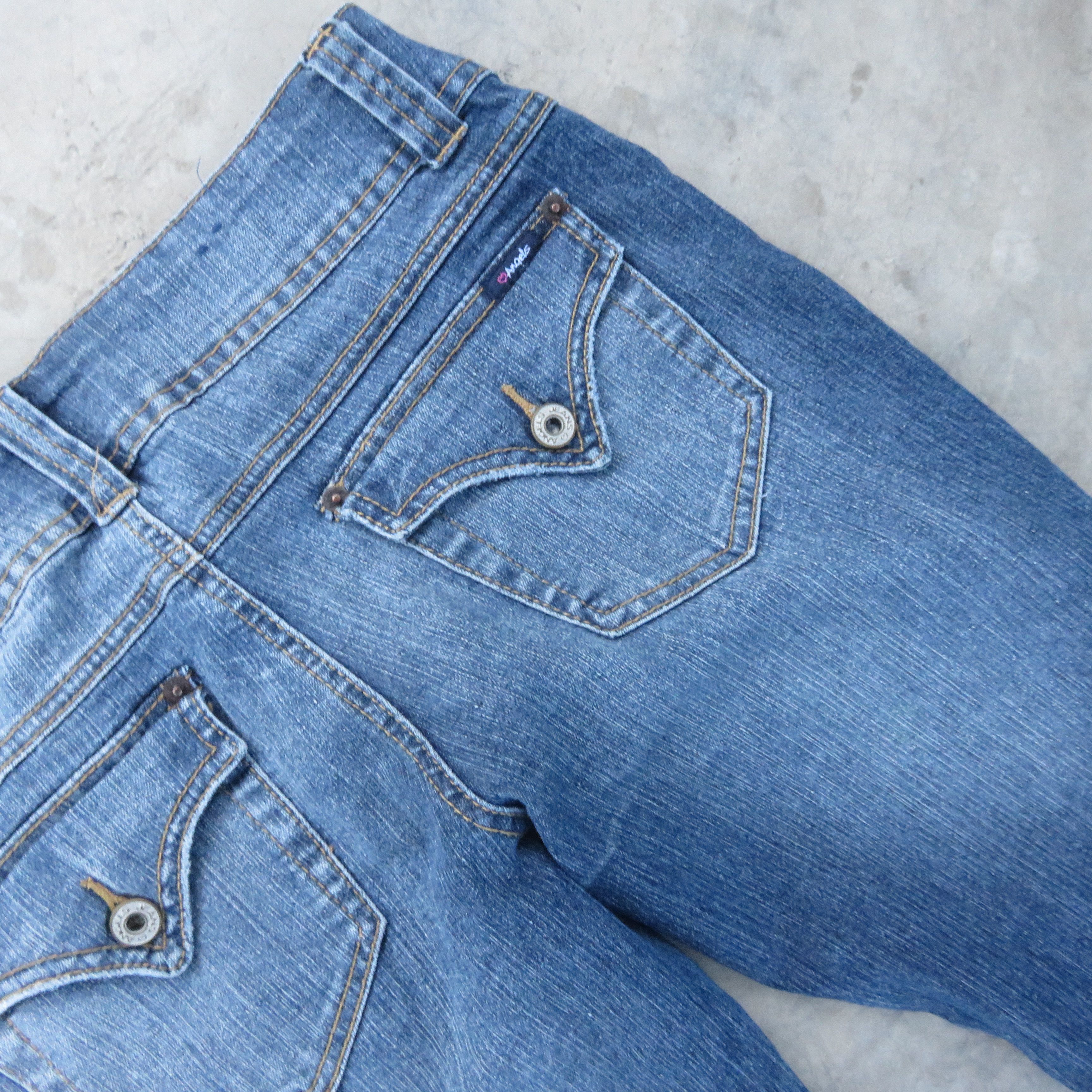Vintage FLARE Vintage Bootcut Denim Jeans Pant 29x30 Size US 29 - 3 Thumbnail