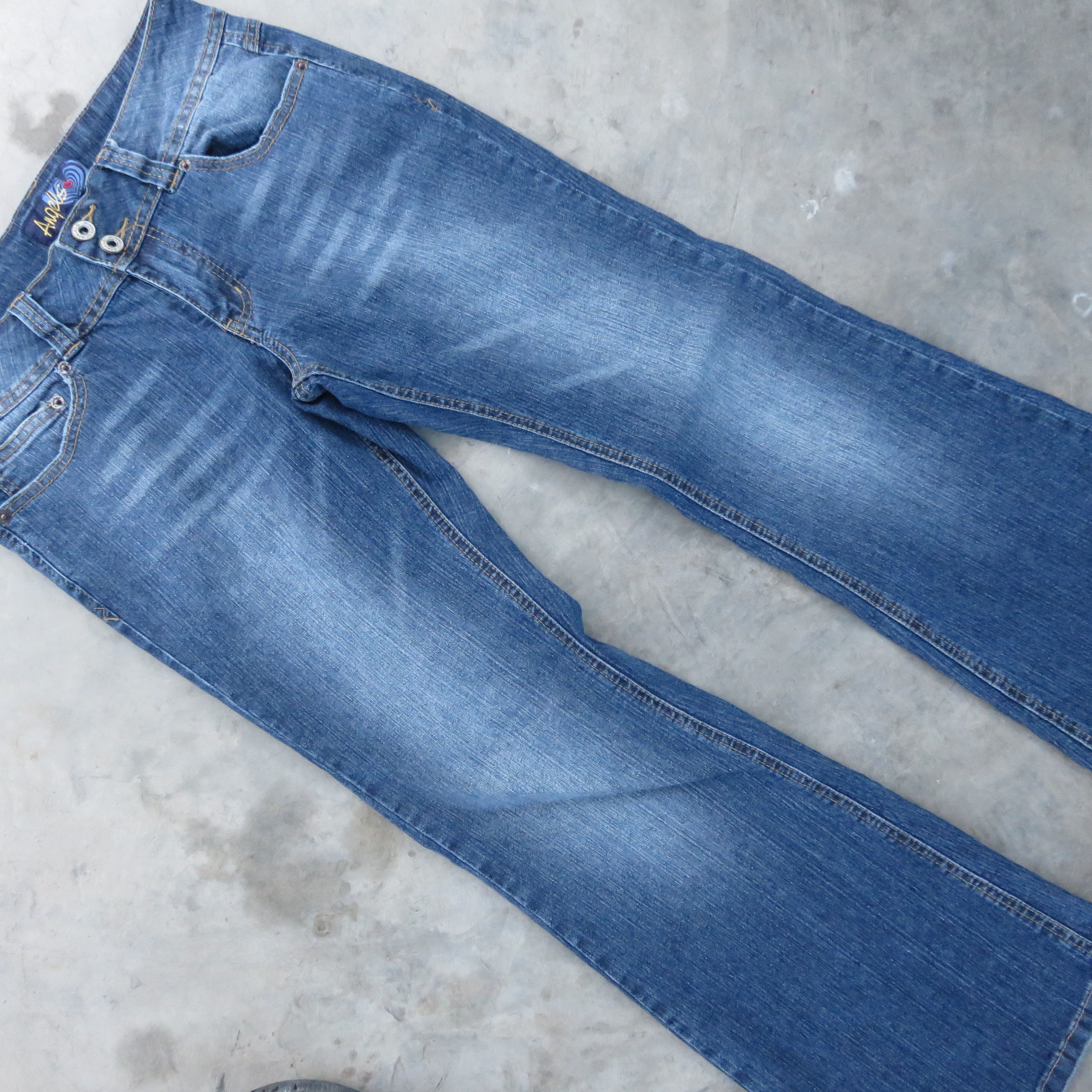 Vintage FLARE Vintage Bootcut Denim Jeans Pant 29x30 Size US 29 - 7 Thumbnail