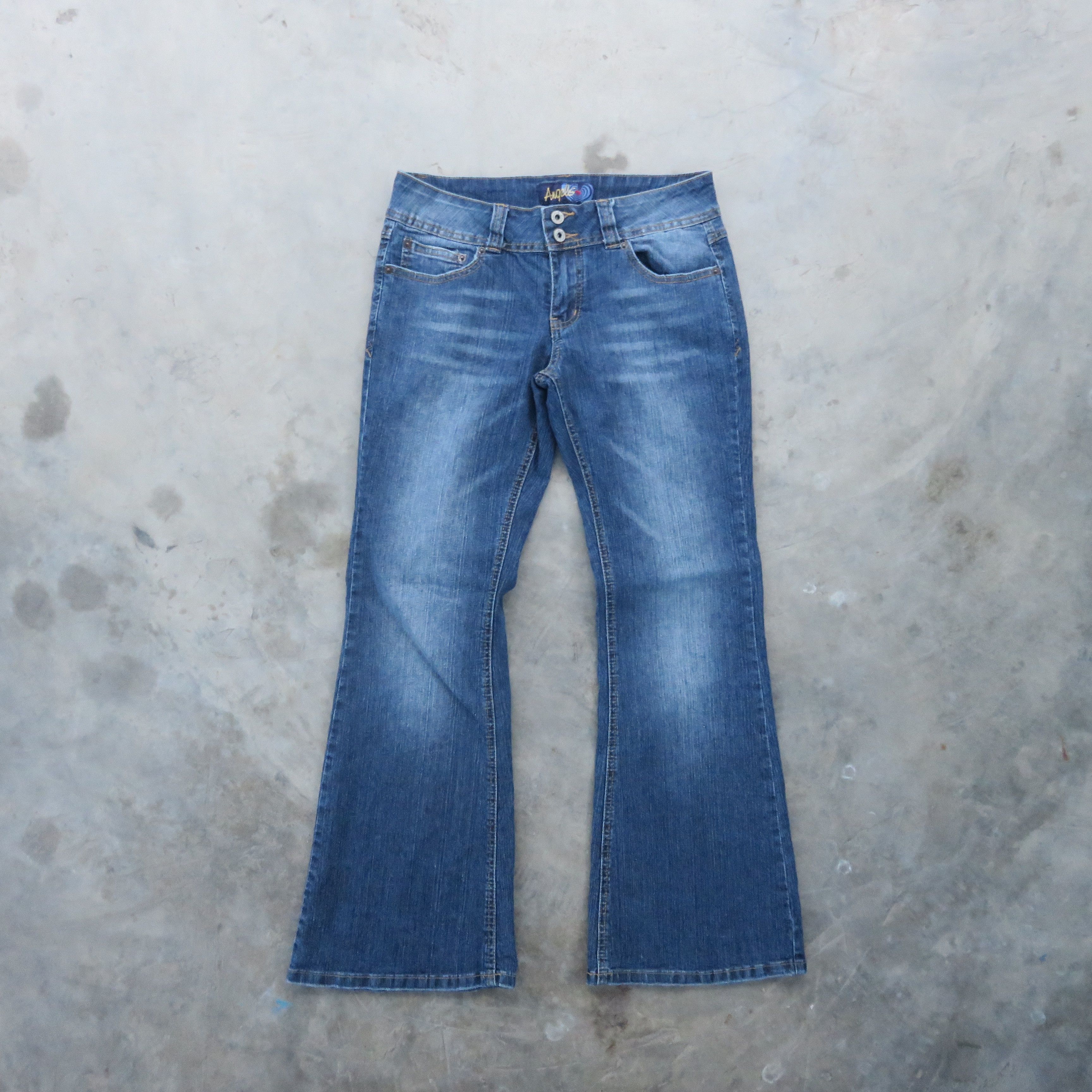 Vintage FLARE Vintage Bootcut Denim Jeans Pant 29x30 Size US 29 - 4 Thumbnail