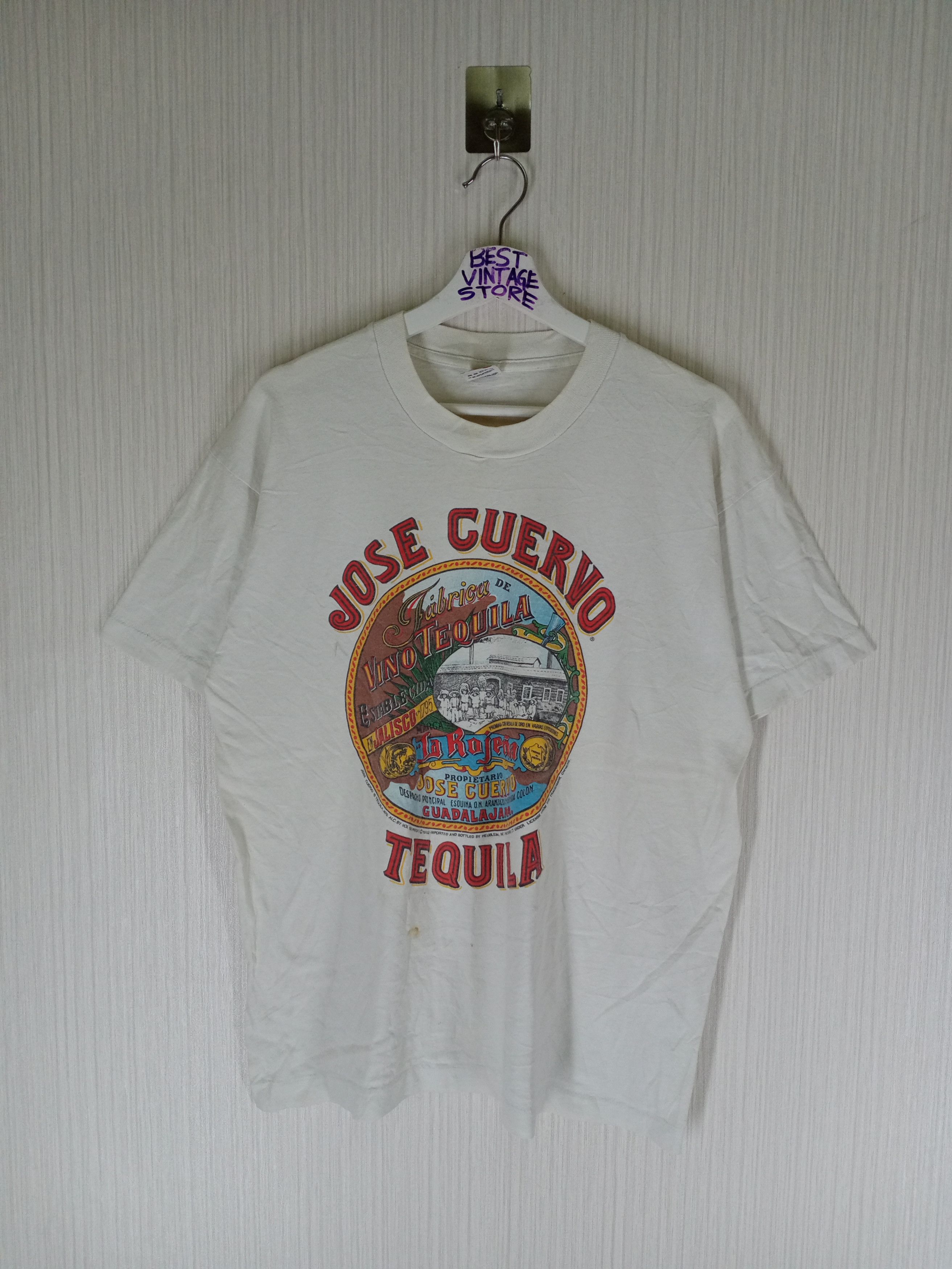 Fruit Of The Loom Vintage 90s Jose Cuervo Tequila Tshirt Size US L / EU 52-54 / 3 - 1 Thumbnail