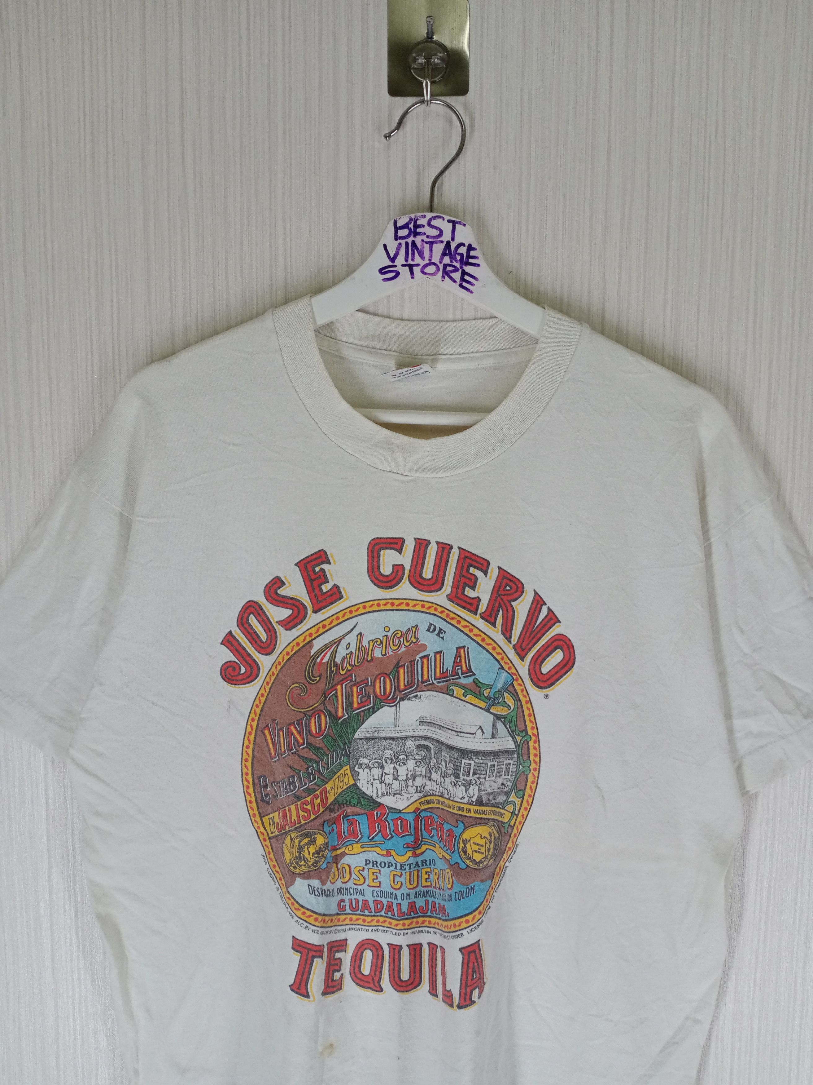 Fruit Of The Loom Vintage 90s Jose Cuervo Tequila Tshirt Size US L / EU 52-54 / 3 - 2 Thumbnail