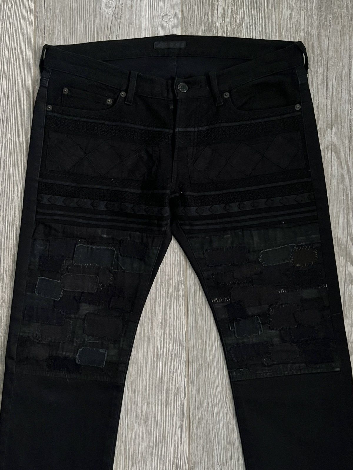 image of 2009 Undercover Scab Patchwork Mens Size 3 Hagi Pants in Black