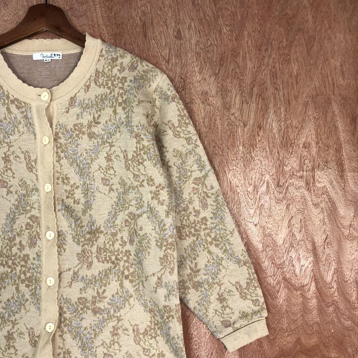 Homespun Knitwear × Japanese Brand × Vintage Venlicella flora art Brown Knitwear #6042 Size US M / EU 48-50 / 2 - 5 Thumbnail