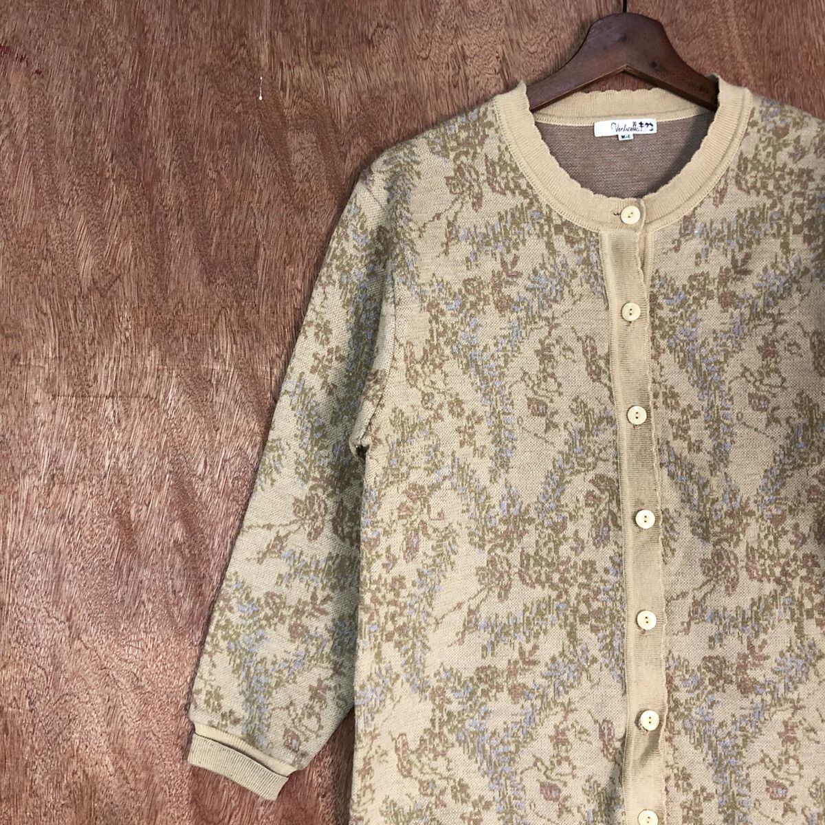 Homespun Knitwear × Japanese Brand × Vintage Venlicella flora art Brown Knitwear #6042 Size US M / EU 48-50 / 2 - 7 Thumbnail