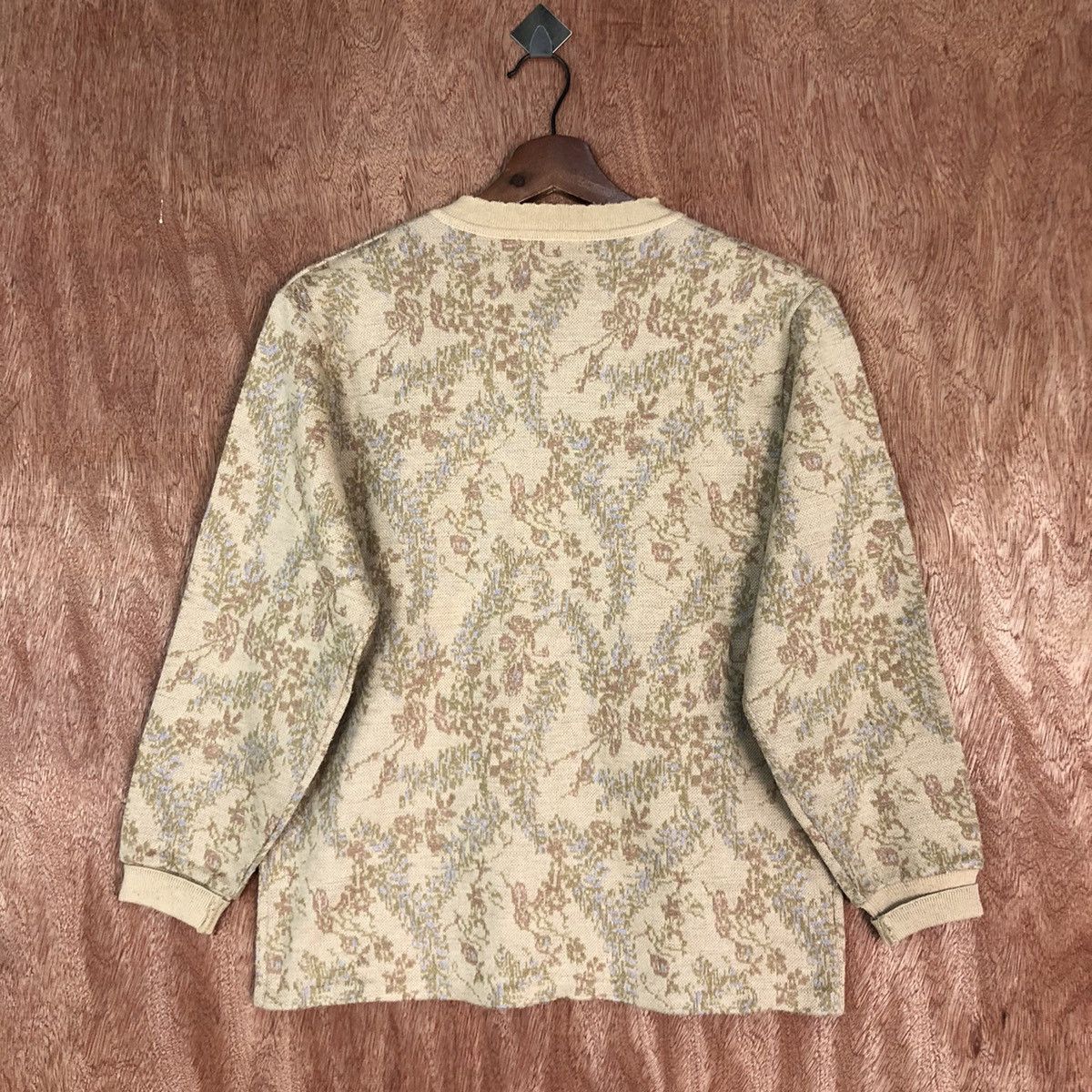 Homespun Knitwear × Japanese Brand × Vintage Venlicella flora art Brown Knitwear #6042 Size US M / EU 48-50 / 2 - 10 Thumbnail