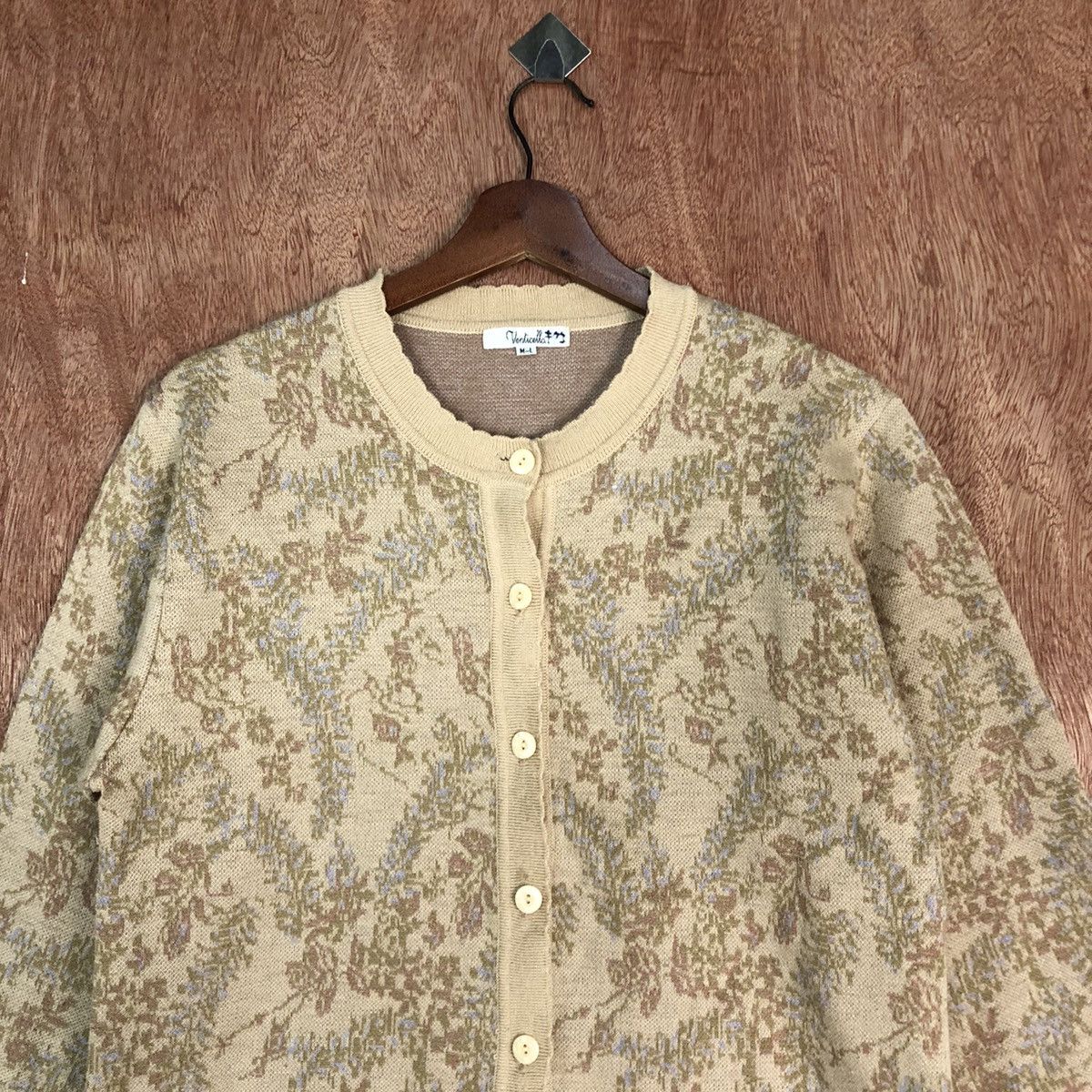 Homespun Knitwear × Japanese Brand × Vintage Venlicella flora art Brown Knitwear #6042 Size US M / EU 48-50 / 2 - 2 Thumbnail