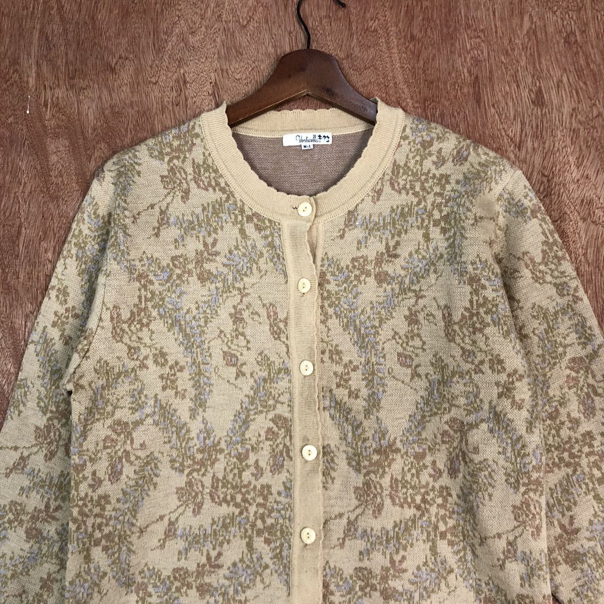 Homespun Knitwear × Japanese Brand × Vintage Venlicella flora art Brown Knitwear #6042 Size US M / EU 48-50 / 2 - 8 Thumbnail