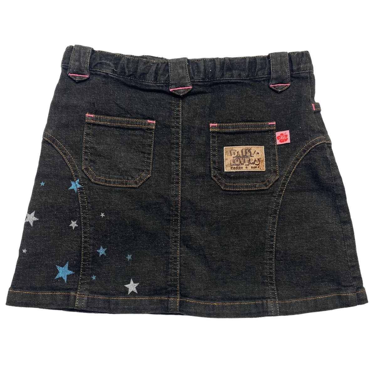 Angel Blue 1990s Daisy Lovers - Hibiscus Mini Skirt Denim Size 25" / US 0 / IT 36 - 2 Thumbnail