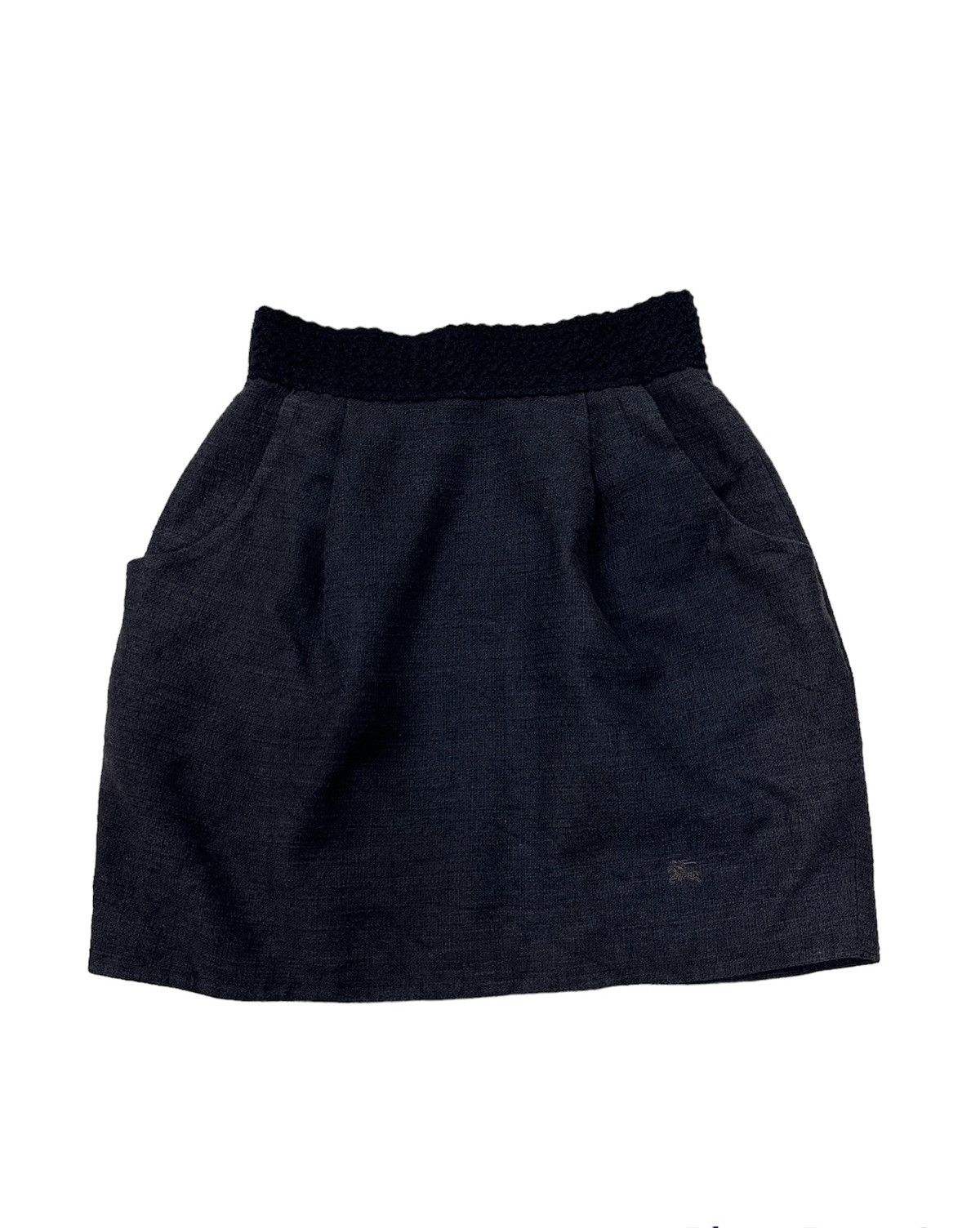 image of Burberry Mini Skirt in Dark Blue, Women's (Size 24)
