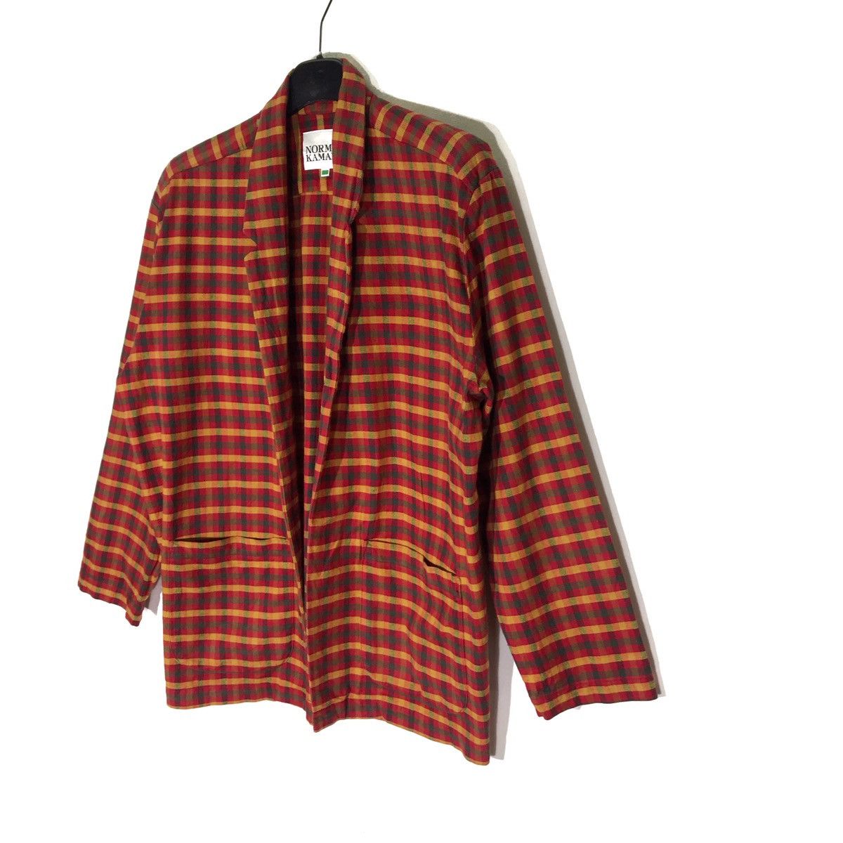 Designer × Japanese Brand Made In Japan Norma Kamali Plaid Tartan Cardigan Size US M / EU 48-50 / 2 - 2 Thumbnail