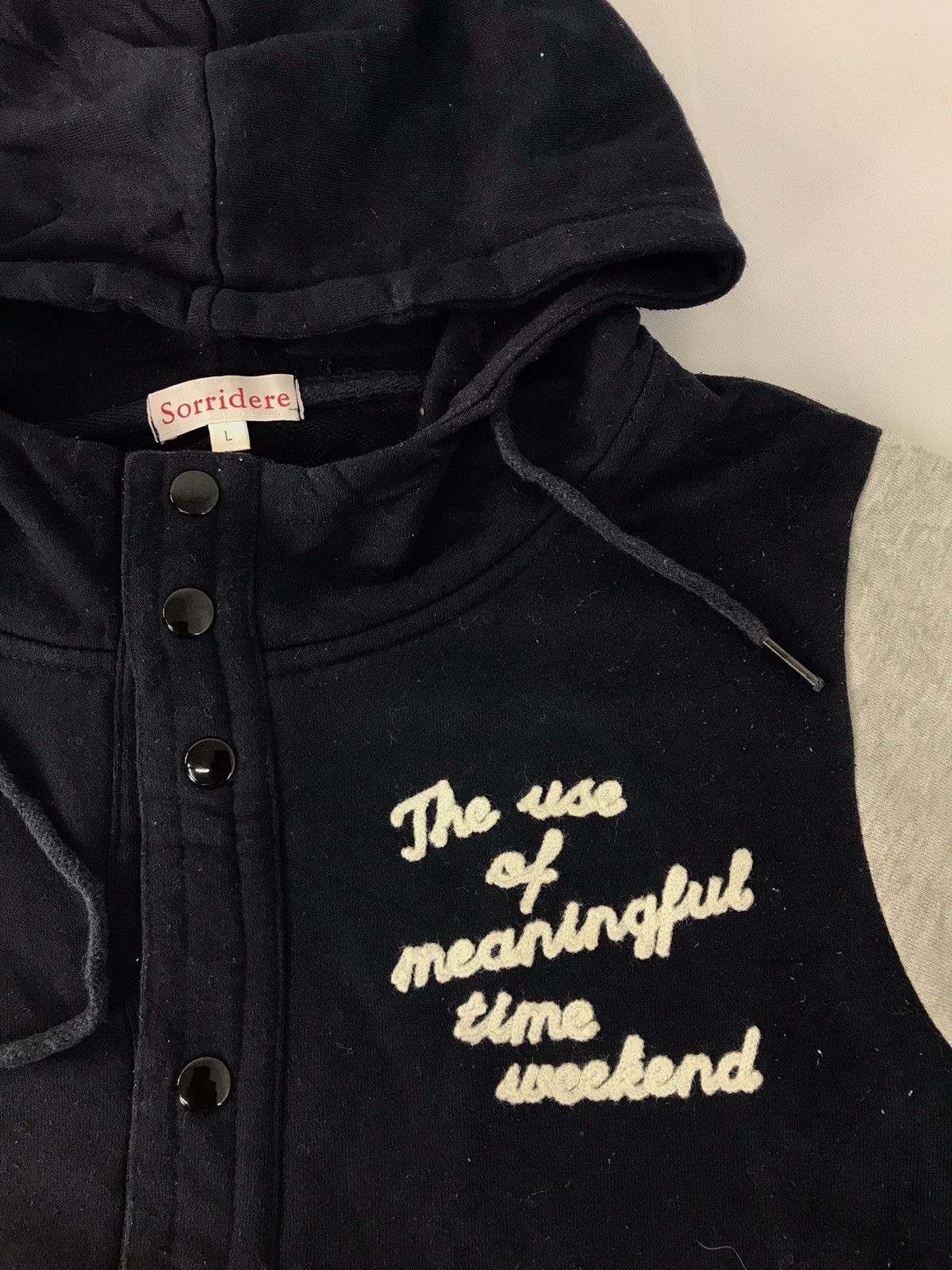 Japanese Brand Sorridere Hoodies Varsity Style Jacket Snap Button Design Size L / US 10 / IT 46 - 2 Thumbnail