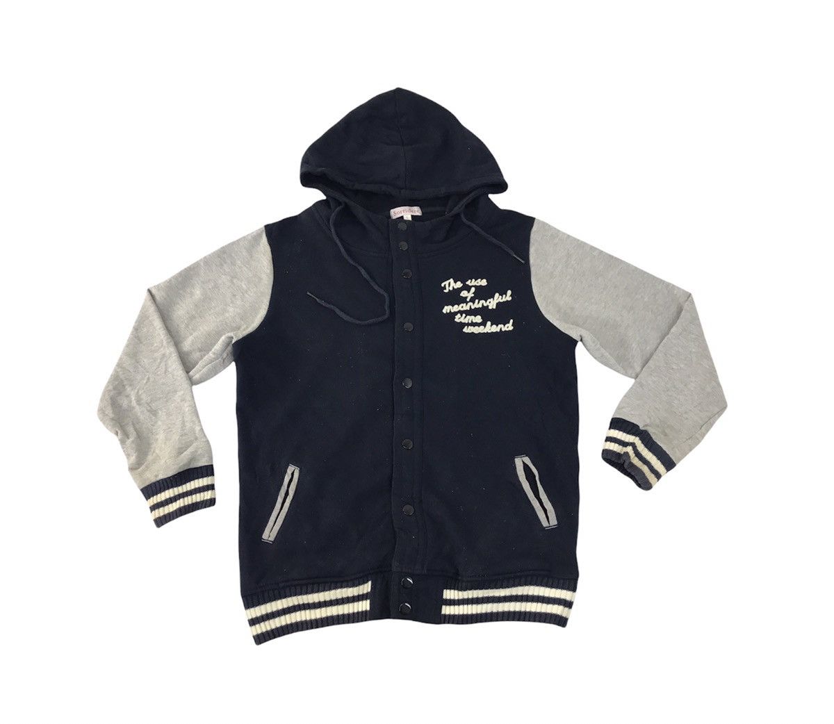 Japanese Brand Sorridere Hoodies Varsity Style Jacket Snap Button Design Size L / US 10 / IT 46 - 1 Thumbnail