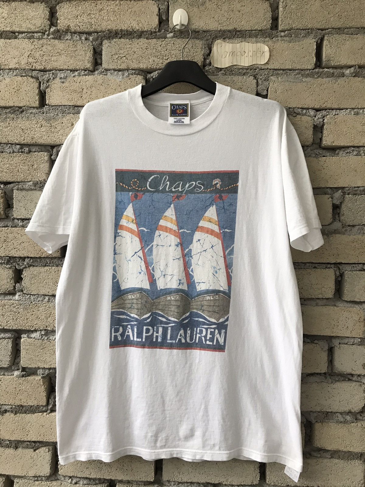 Chaps Ralph Lauren Vintage 90s Chaps Polo Ralph Lauren Yatch Kayak Graphic Size US L / EU 52-54 / 3 - 1 Thumbnail