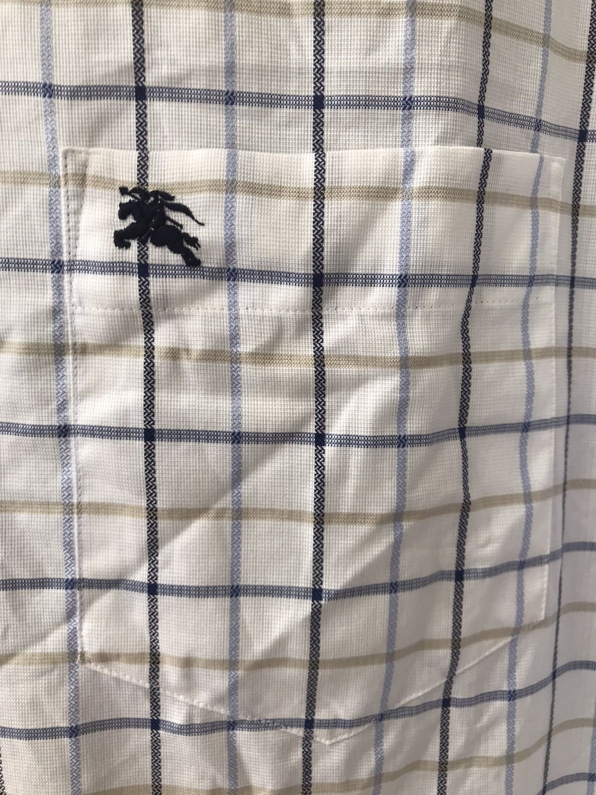 Burberry Burberry Burberrys London Button Ups Single Poket Monogram Size US XL / EU 56 / 4 - 2 Thumbnail